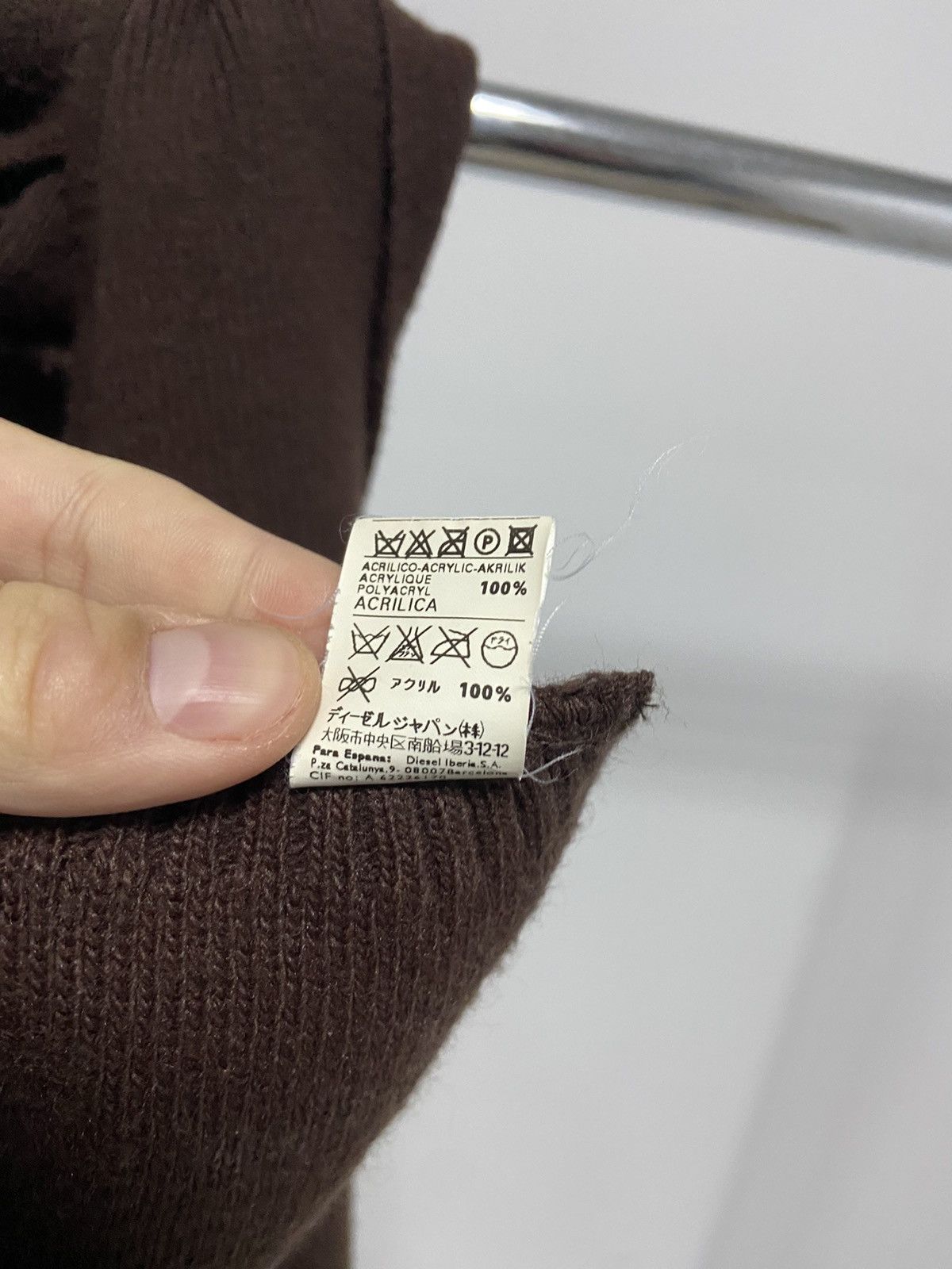 Diesel × Vintage Diesel vintage big D logo knitted brown Size ONE SIZE - 5 Thumbnail