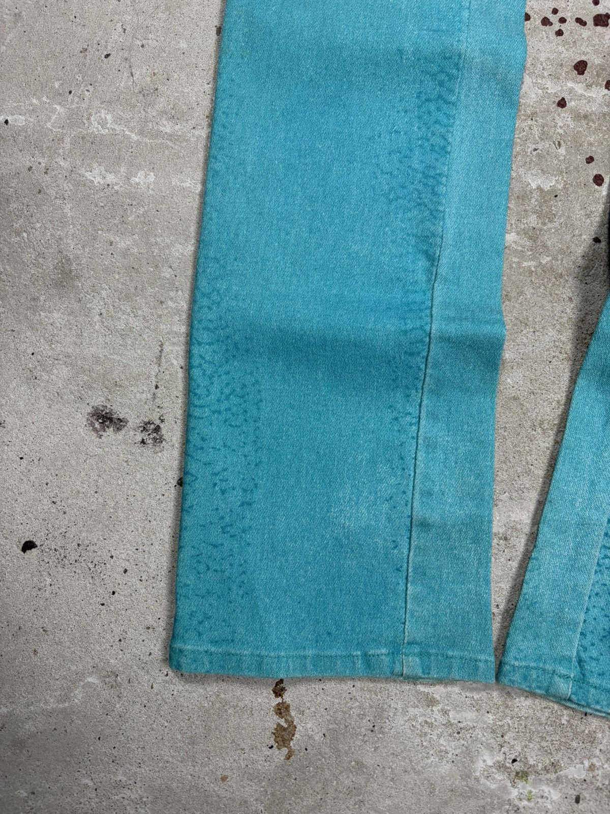 Roberto Cavalli Vintage 90s Roberto Cavalli Jeans Blue Fish Scale Denim Pant Size 28" / US 6 / IT 42 - 3 Thumbnail