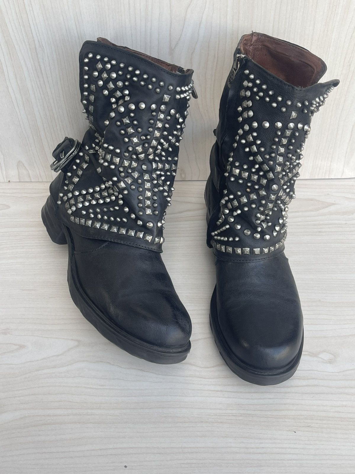 A.S.98 ANKLE BOOTS SABEY zip boot like kmrii and guidi Size US 7 / EU 40 - 3 Thumbnail