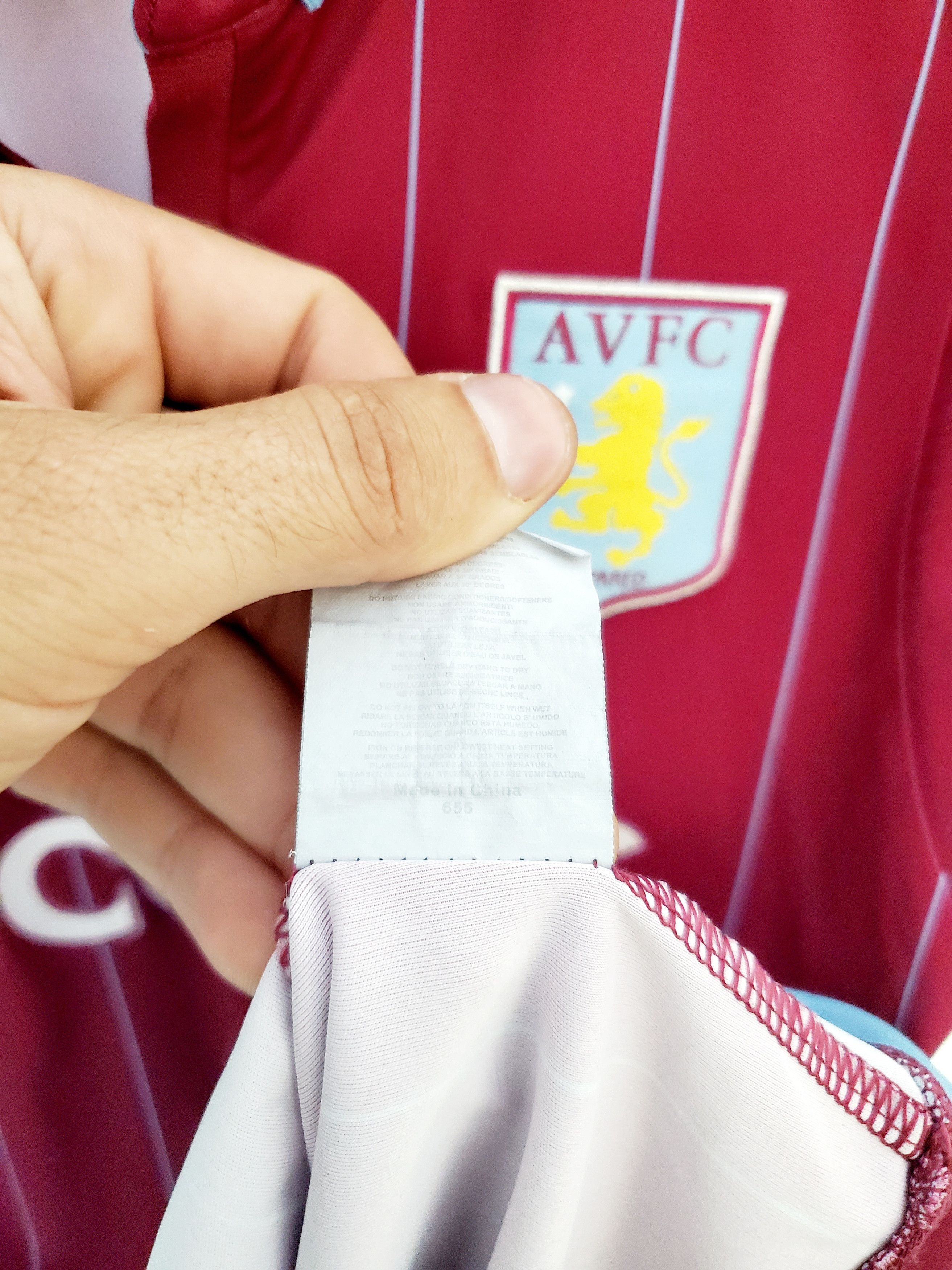 Macron Aston Villa Home Shirt Macron 2014-15 jersey S perfect cond Size US S / EU 44-46 / 1 - 5 Thumbnail
