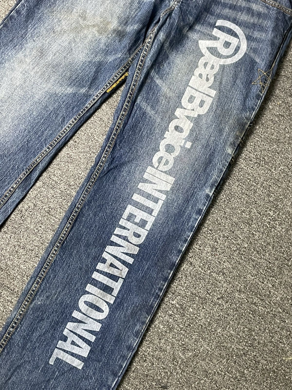 Japanese Brand × Vintage REAL B.VOICE Japanese Brand Spell Out Jeans (84) Size US 35 - 2 Thumbnail