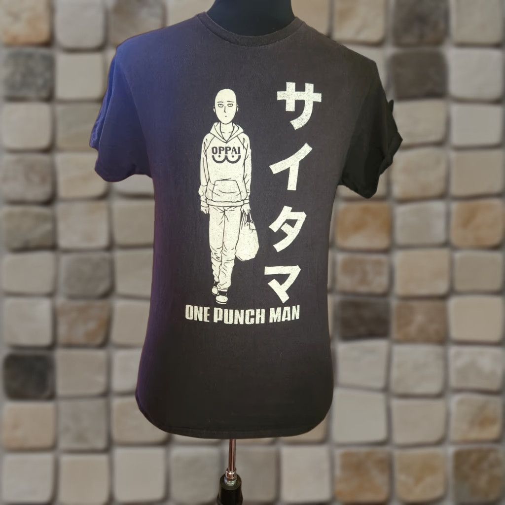 Vintage One Punch Man Oppai Men's Medium Black Short Sleeve Anime T-Shirt Size US M / EU 48-50 / 2 - 1 Thumbnail