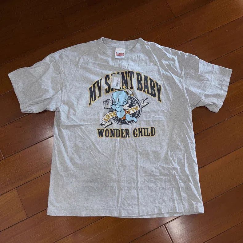 Saint Michael Saint Michael American Cartoon Grey Angel Washed Worn Shor Size US XL / EU 56 / 4 - 1 Thumbnail