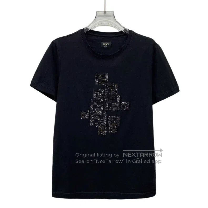 Fendi Fendi Black classic double F sequin design, cotton round-n Size US XS / EU 42 / 0 - 1 Thumbnail