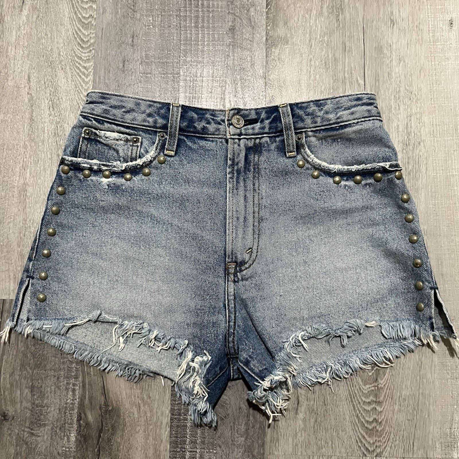 Abercrombie & Fitch Abercrombie & Fitch Annie High Rise Shorts Daisy Duke 28" Size 28" / US 6 / IT 42 - 1 Thumbnail