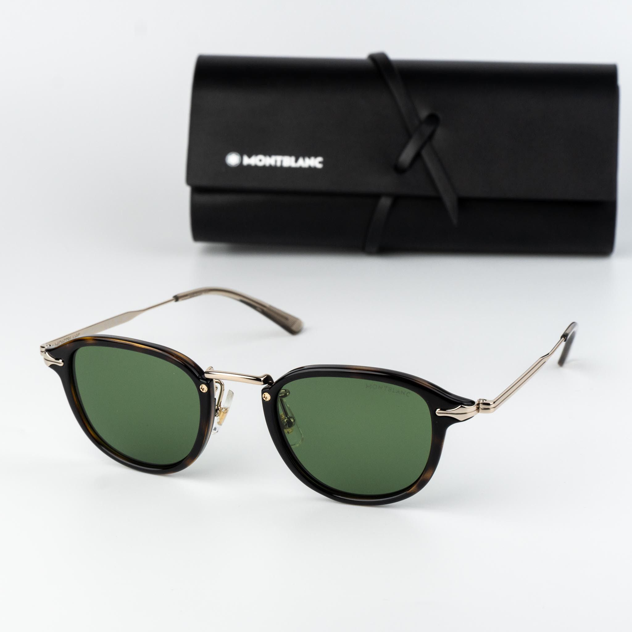 Montblanc Men Sunglasses Round MB0336S 002 NEW AUTHENTIC