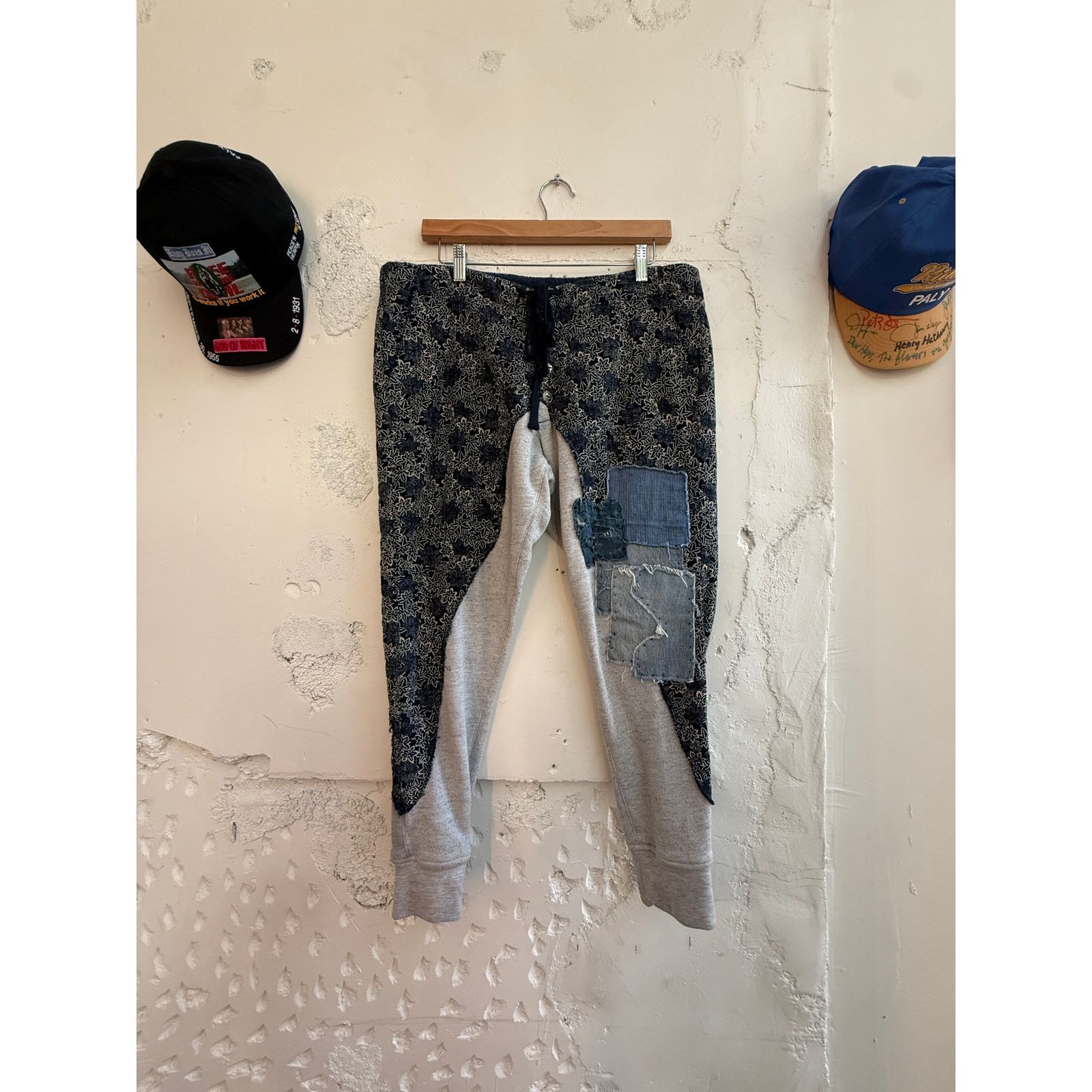 Greg Lauren Greg Lauren Indigo Starfish Grey Fleece Slim Lounge Pant Size US 32 / EU 48 - 1 Thumbnail