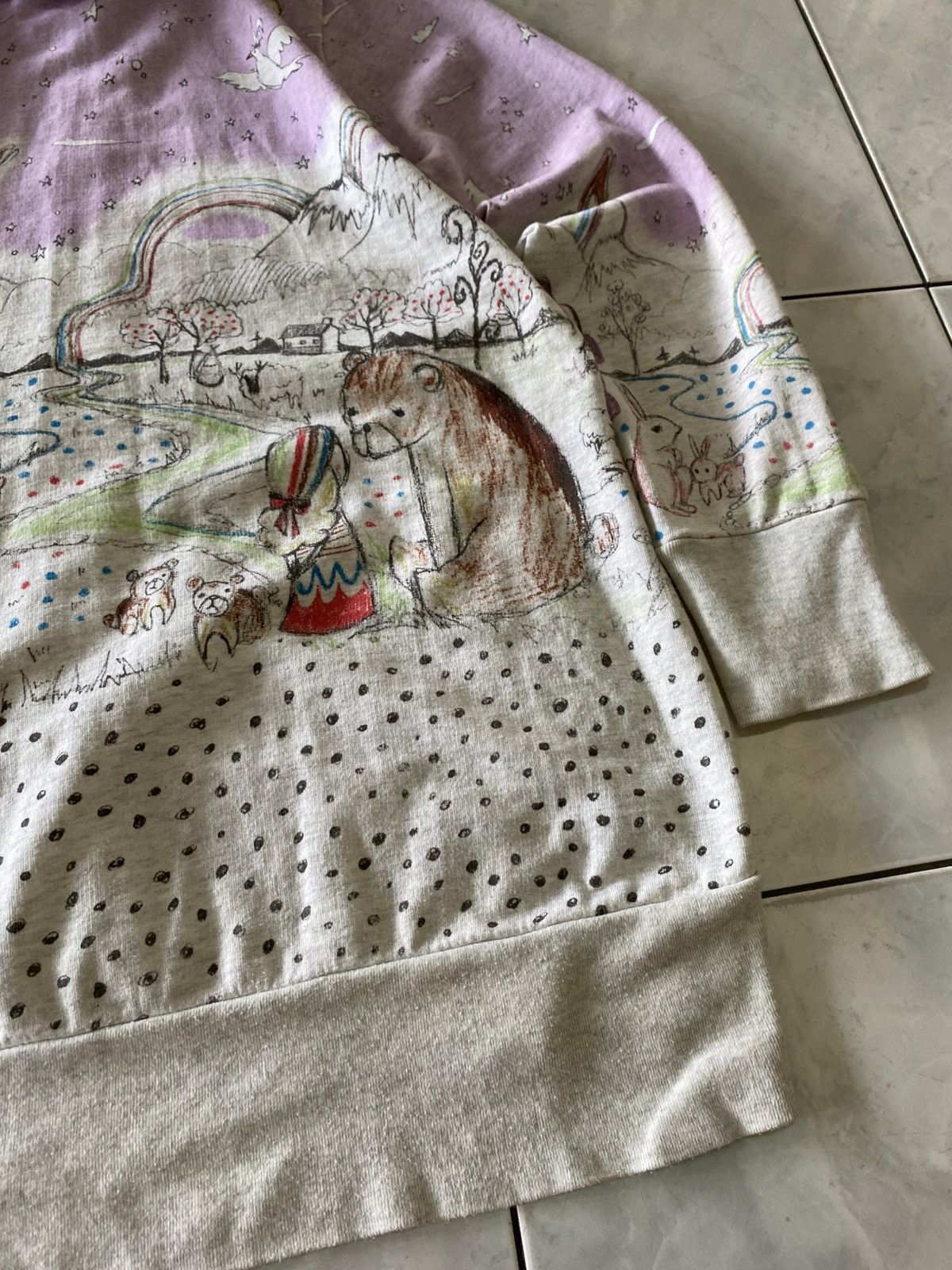 Japanese Brand FUR Scolar Dreamscape Graphic Hoodie Fairy Tale Illustration Size M / US 6-8 / IT 42-44 - 13 Thumbnail