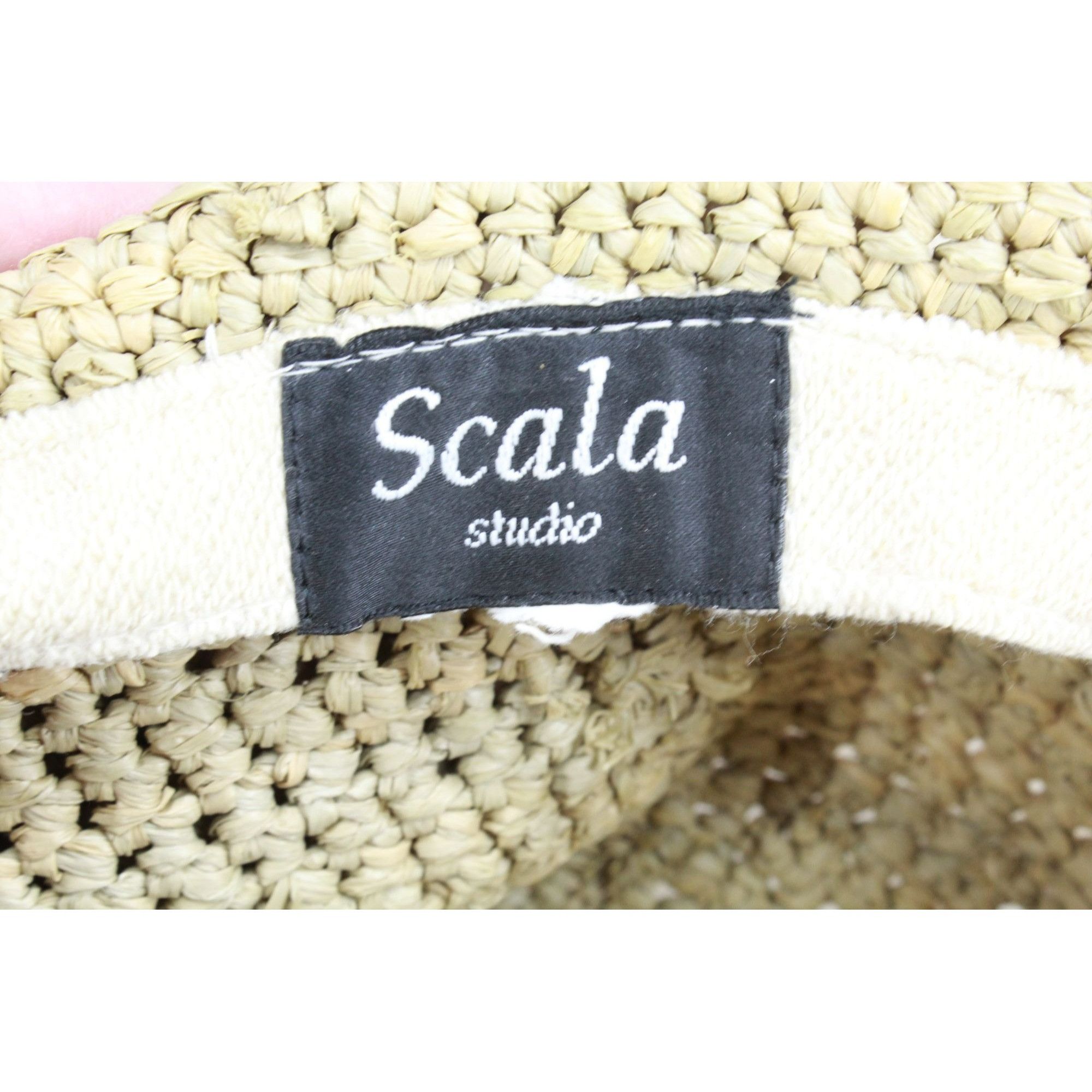 Other Scala Women's Tan Summer Beach Round Straw Hat Size ONE SIZE - 5 Thumbnail