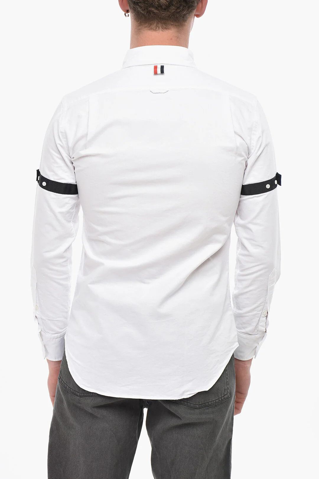 Thom Browne og1mm0426 Solid-Colored Button-Down Shirt in White Size US M / EU 48-50 / 2 - 2 Thumbnail