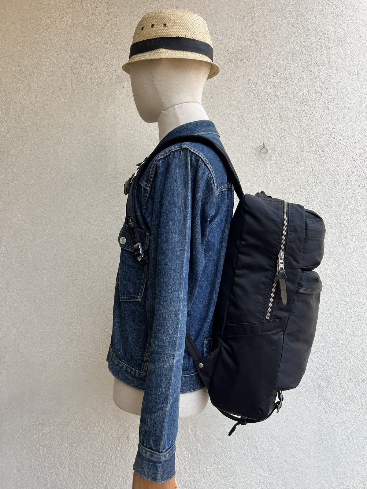 MasterPiece Vintage Masterpiece Japan Black Nylon Leather Backpack Bag Size ONE SIZE - 3 Thumbnail