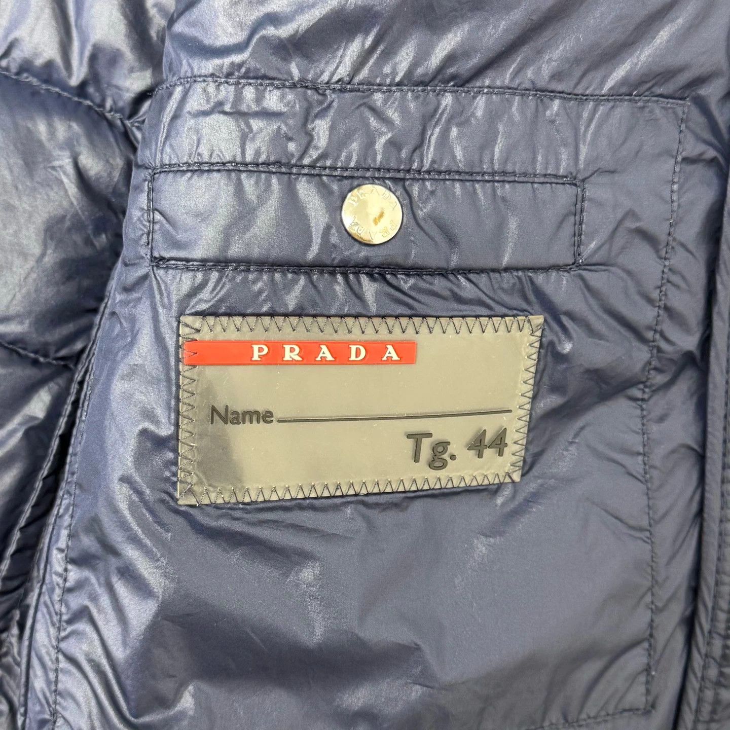 Prada 0561 Prada Navy Blue Triangle Logo Down Vest Size M / US 6-8 / IT 42-44 - 4 Thumbnail