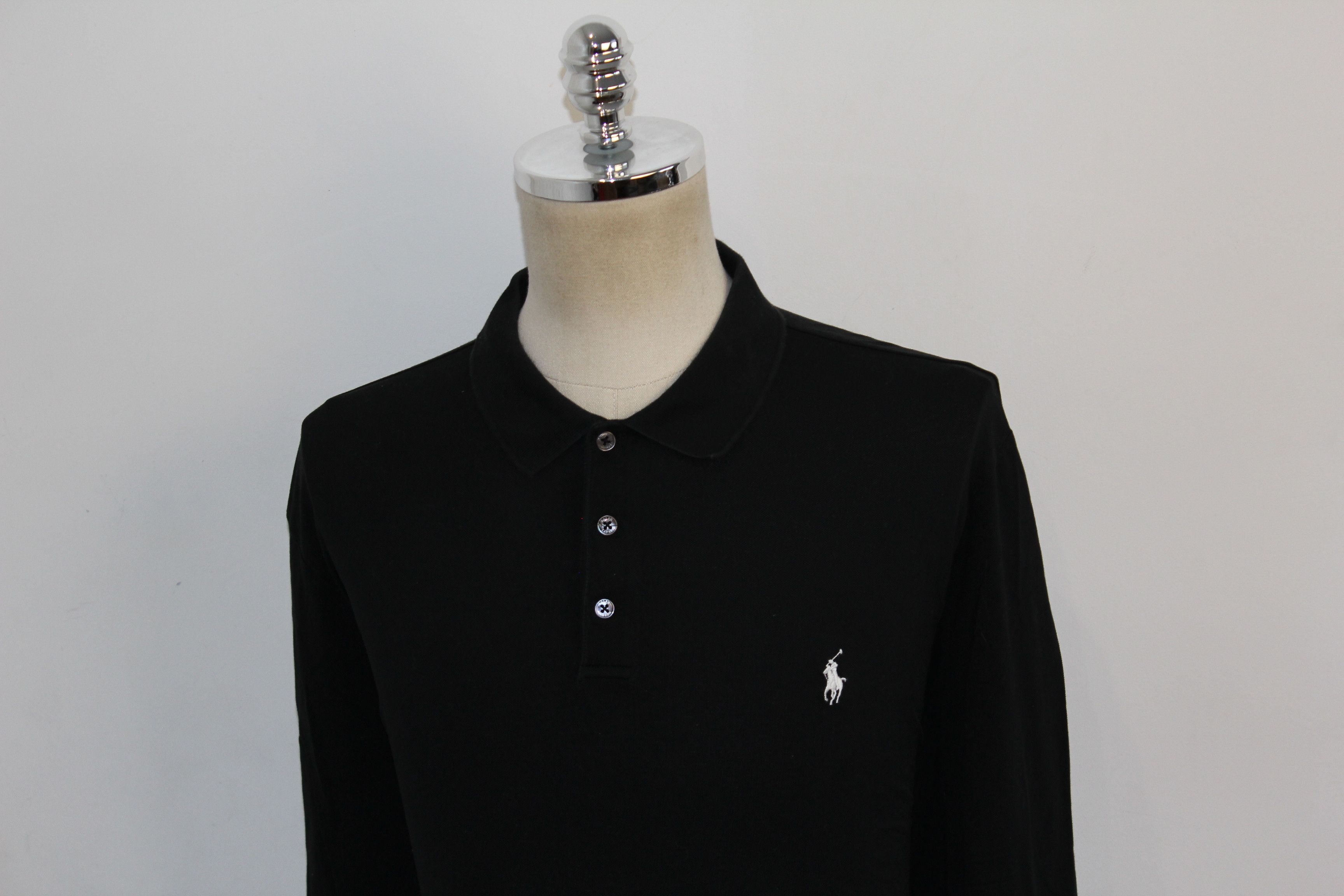 Polo Ralph Lauren RALPH LAUREN Long Sleeve Black Polo Shirt 2XL Size US XXL / EU 58 / 5 - 4 Thumbnail