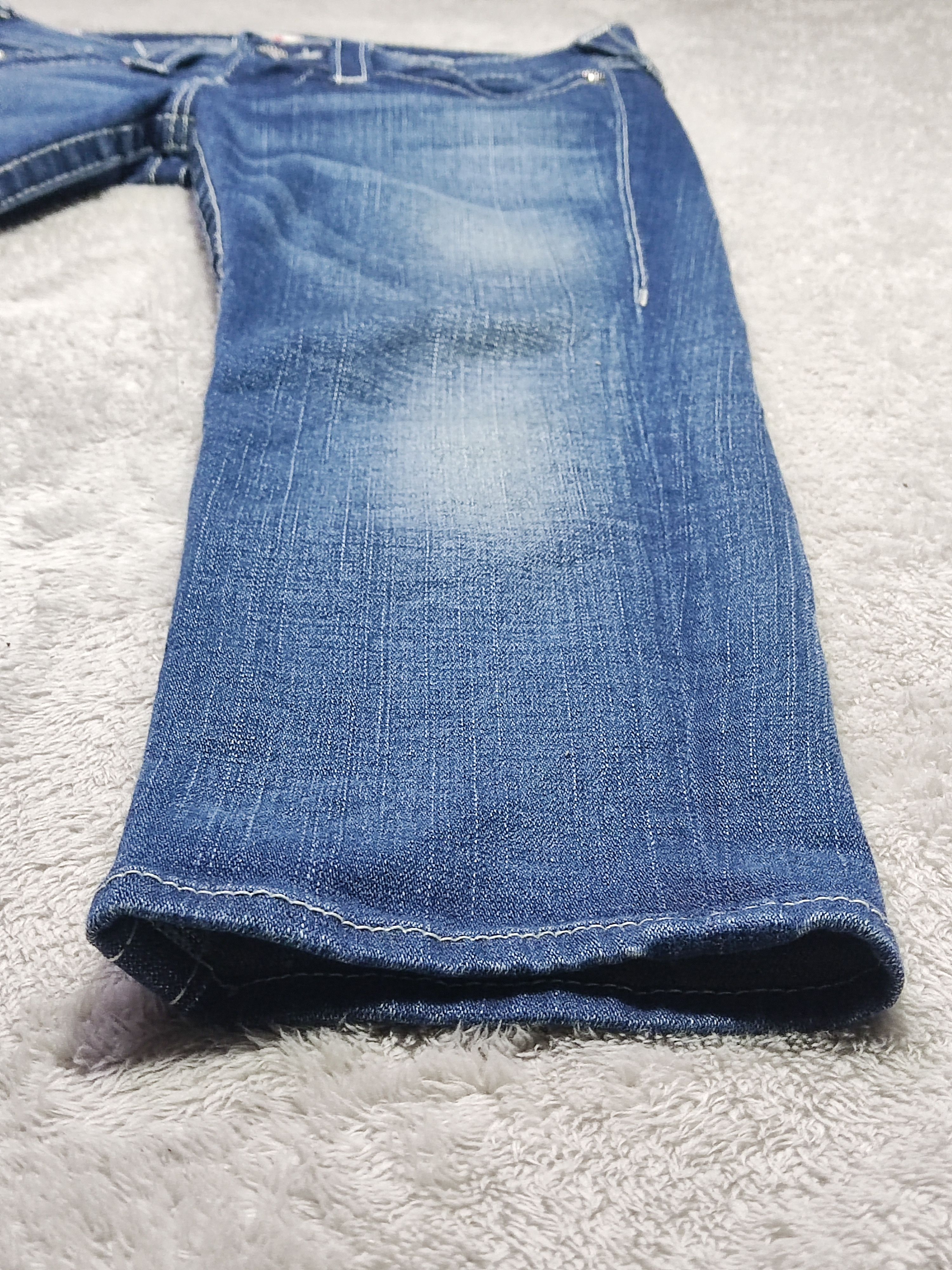 True Religion Y2K True Religion Lily Low Rise 3/4 Jeans Crystal Button Size 29" - 5 Thumbnail
