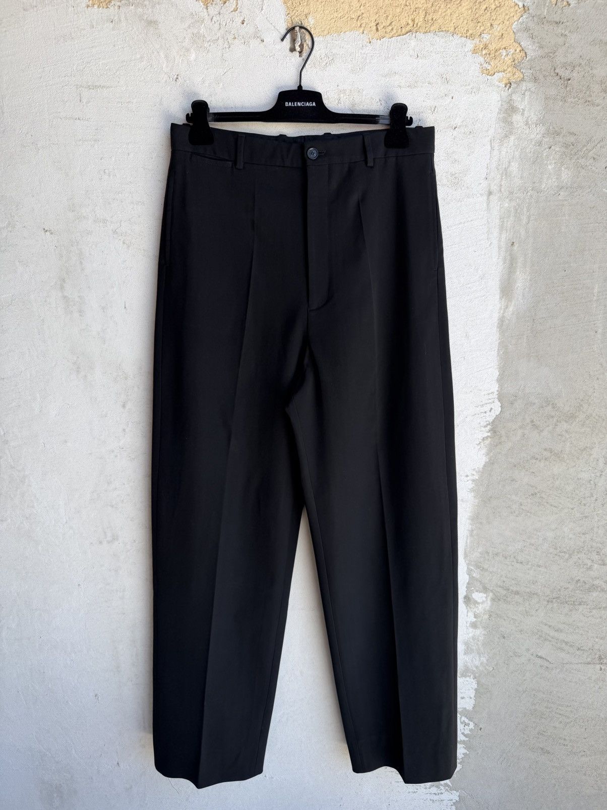Balenciaga Balenciaga Garde-Robe Wide Black Pinstripe Trouser