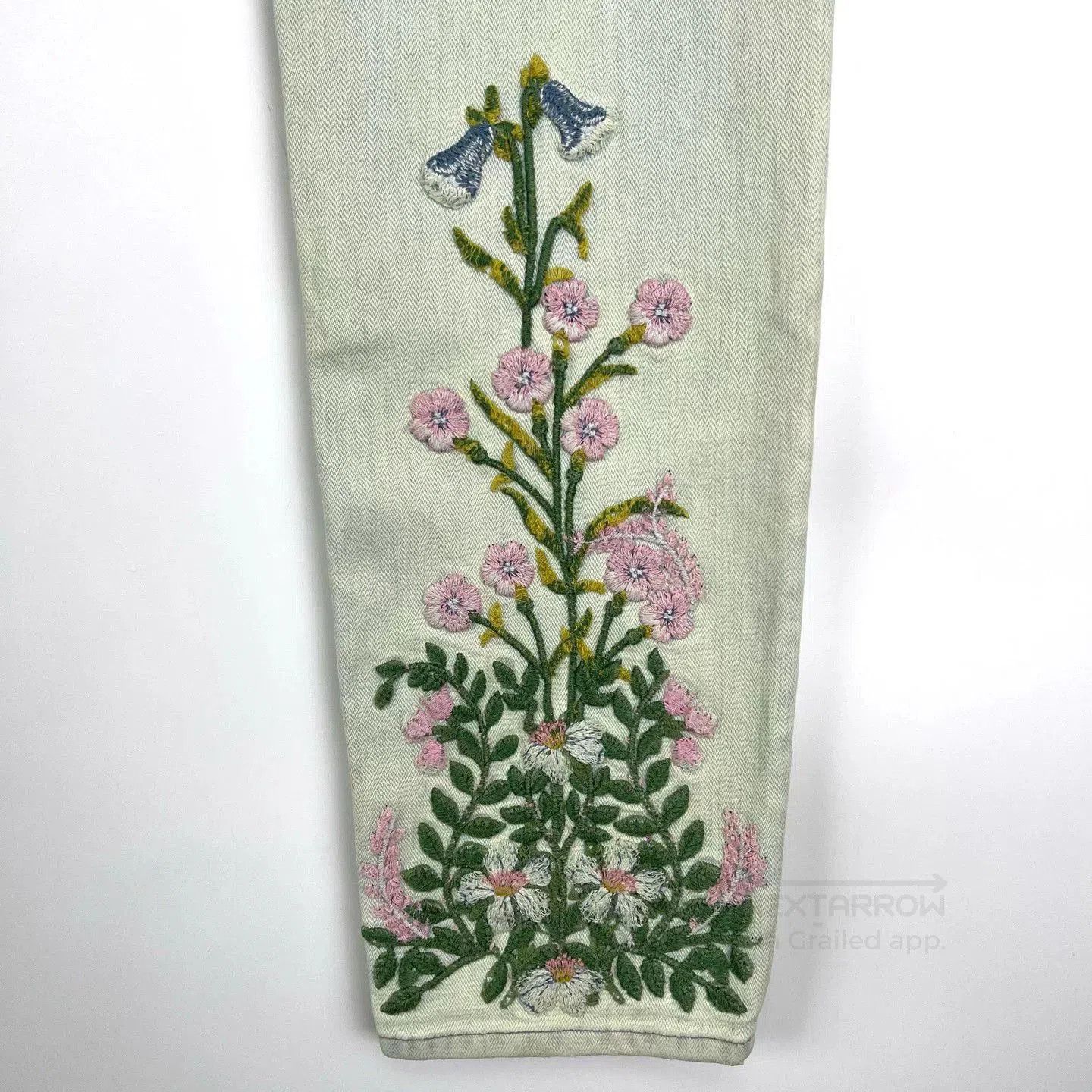 Gucci Gucci Heavy Embroidered Floral Jeans. Size 27" / US 4 / IT 40 - 7 Thumbnail