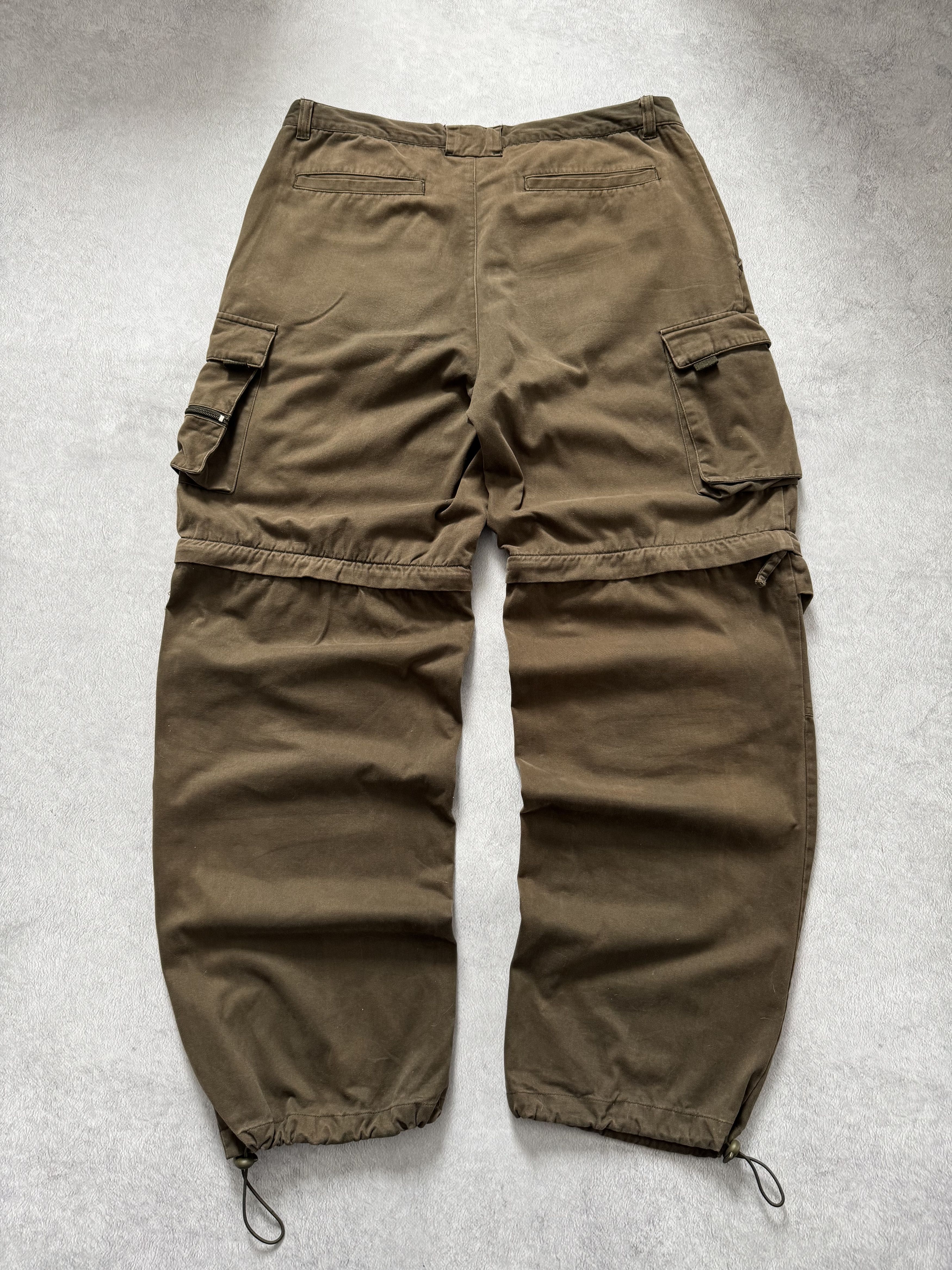 Japanese Brand Crazy Vintage Y2K Brown Faded Baggy Cargo Pants Size US 36 / EU 52 - 2 Thumbnail
