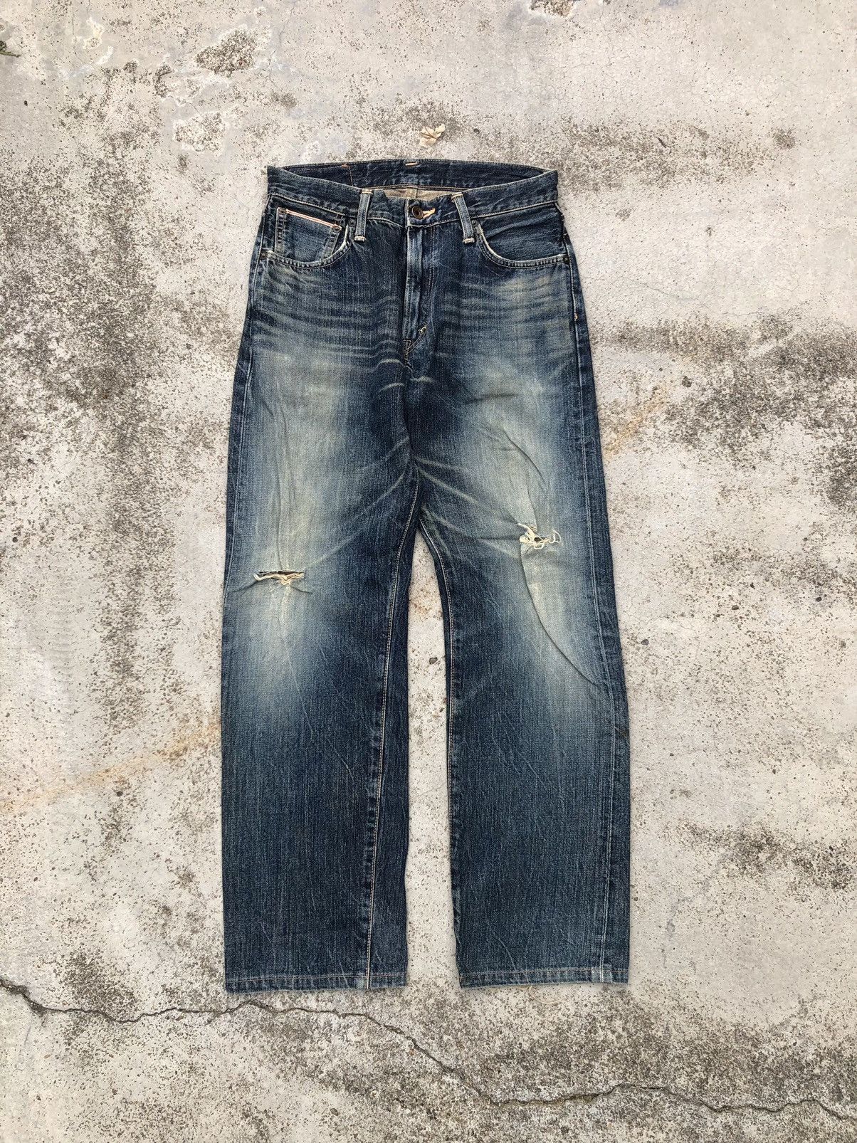 Edwin RUSTY BLUE DISTRESSED SELVEDGE DENIM BY EDWIN Size US 28 / EU 44 - 2 Thumbnail
