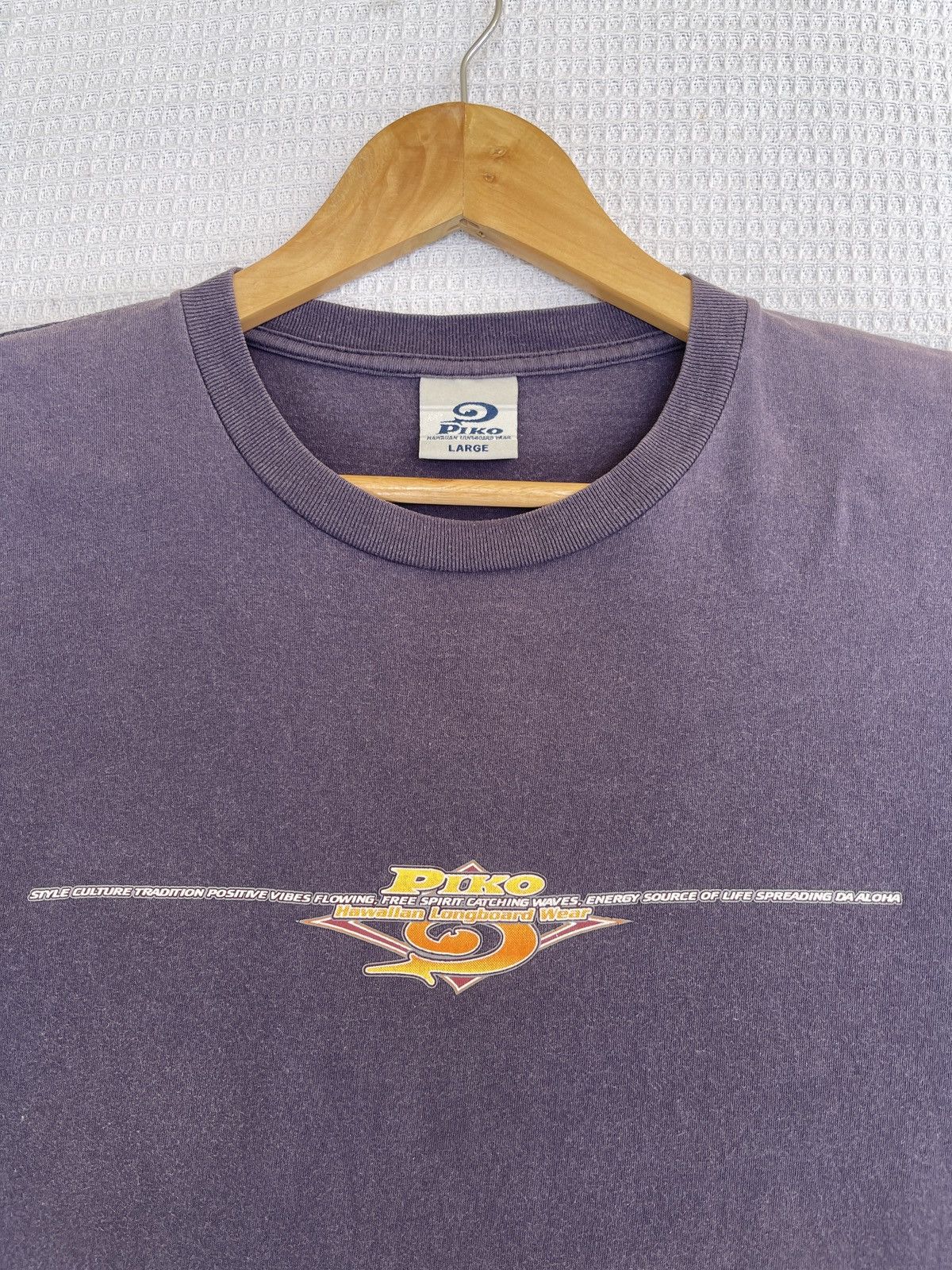 Vintage Last Drop🔥Steals🔥Vintage90s Piko Hawaiian Longboard Surf Tee Size US L / EU 52-54 / 3 - 11 Thumbnail