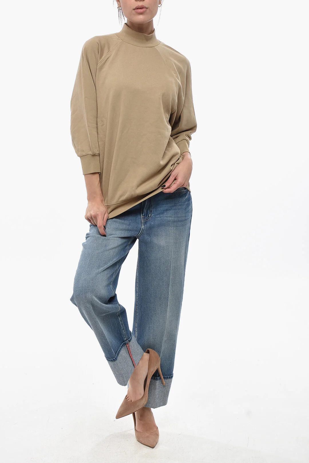 Fear of God og1mm0326 Brushed-Cotton Sweatshirt in Beige Size XS / US 0-2 / IT 36-38 - 4 Thumbnail