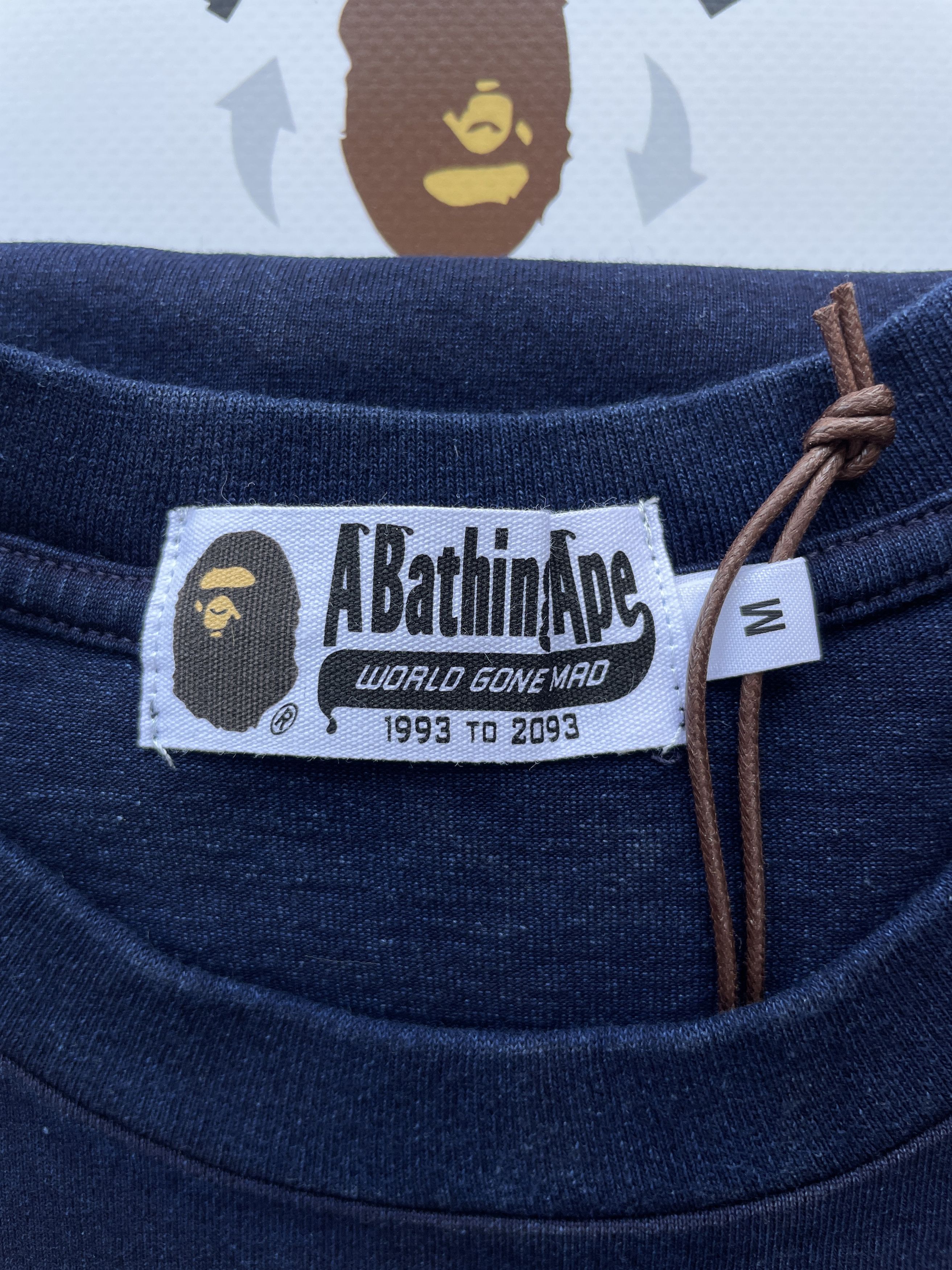 Bape BAPE APE HEAD INDIGO TEE Size US XL / EU 56 / 4 - 6 Thumbnail