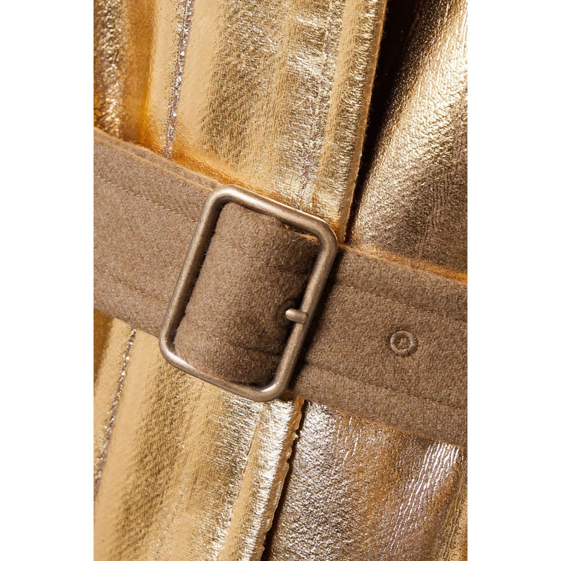 Dries Van Noten Dries Van Noten Belted Metalic Coated Wool Womens Jacket - S Size L / US 10 / IT 46 - 5 Thumbnail