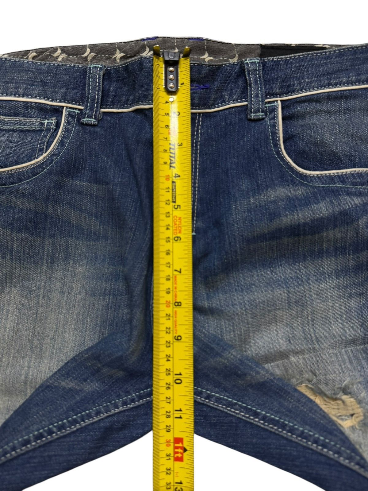 Hurley Vintage Y2K Hurley Blue Faded Wash Distressed Straight Leg Size US 32 / EU 48 - 14 Thumbnail