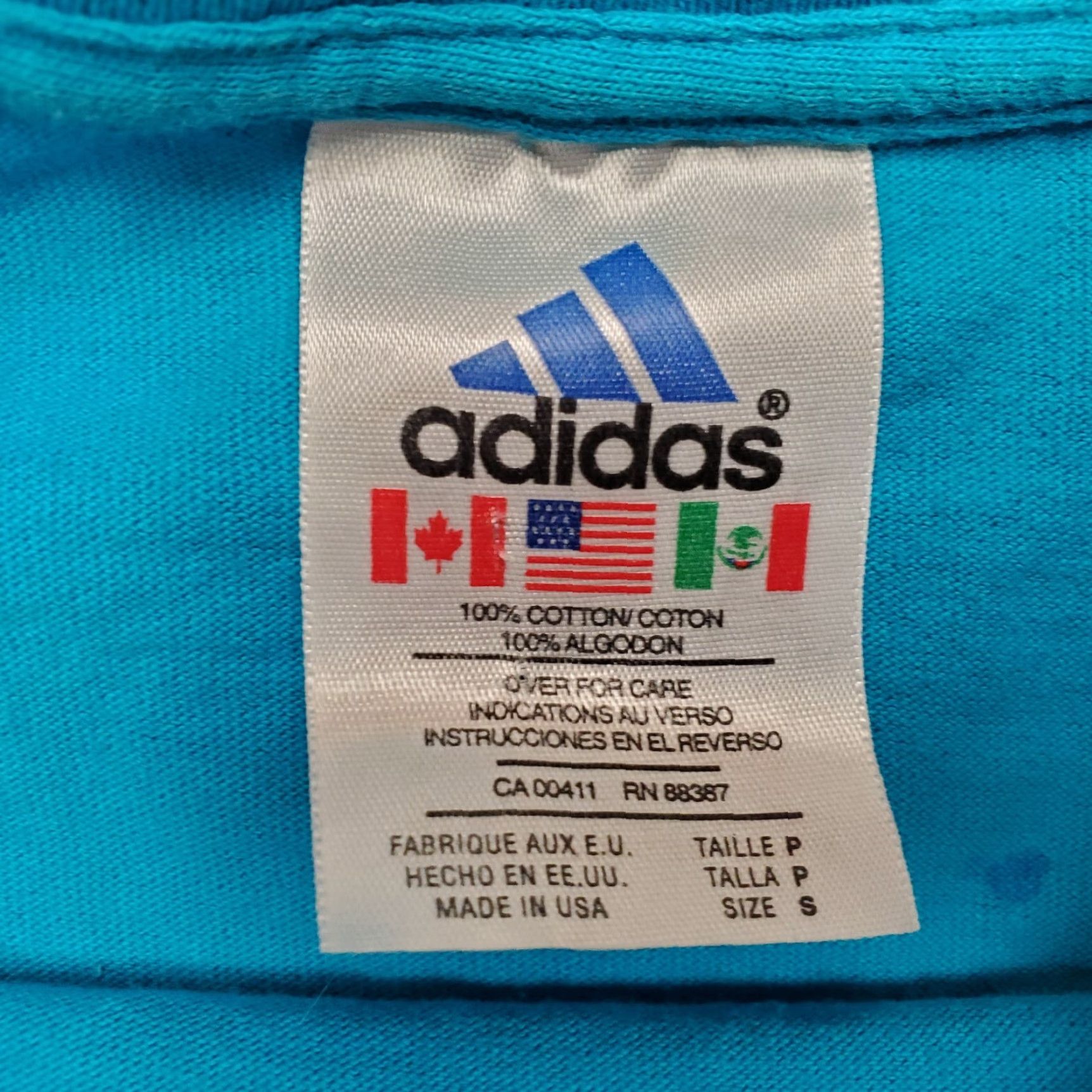 Adidas Vintage Adidas Shirt Mens XL Blue Crewneck Pullover Casual TEE Made in USA} Size US S / EU 44-46 / 1 - 4 Thumbnail