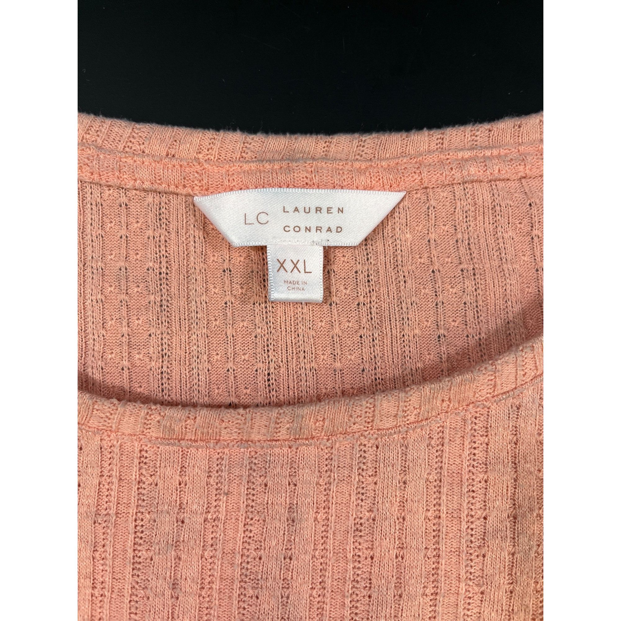 Other Lauren Conrad Women's Pink Shirt W/Ruffled Sleeves Size XXL Size XXL / US 16-18 / IT 52-54 - 3 Thumbnail