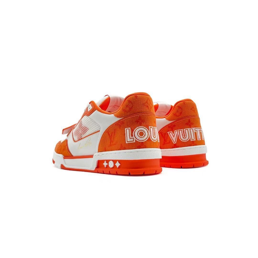 Louis Vuitton Louis Vuitton Orange Monogram Trainer Sneakers Size US 9 / IT 39 - 4 Thumbnail