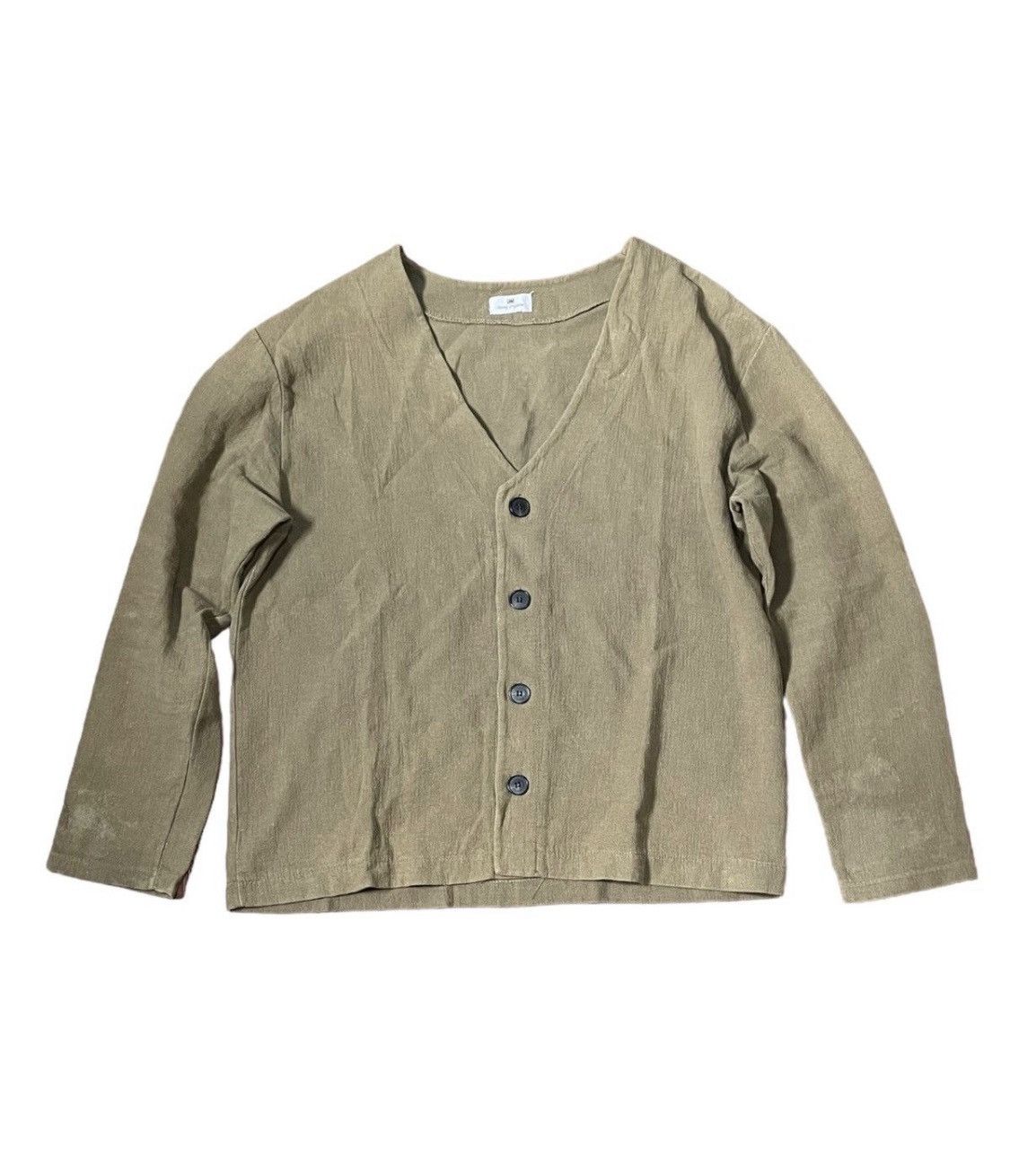 Issey Miyake Vintage Issey miyake im washed olive cardigan Size US L / EU 52-54 / 3 - 1 Thumbnail