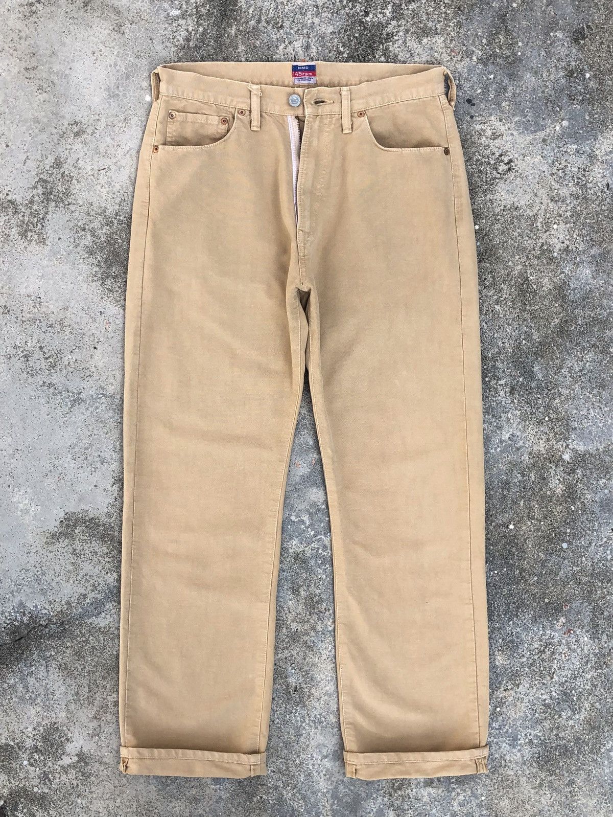 45rpm Vintage 45rpm Denim Straight Leg Jeans Khaki Made in Japan Size US 30 / EU 46 - 5 Thumbnail