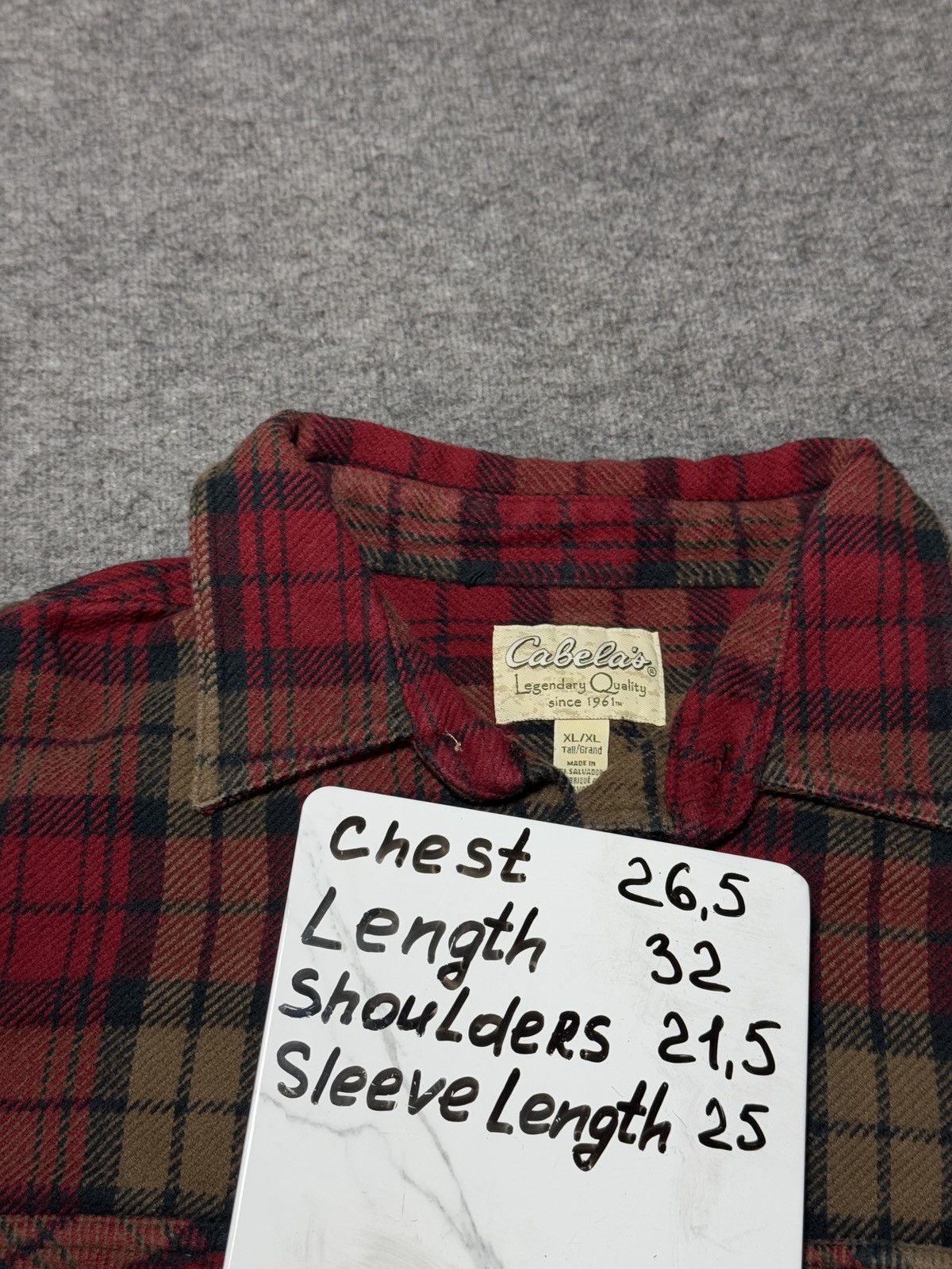 Flannel vintage flannel Cabelas plaid shirt checkered 90s Y2K Size US XL / EU 56 / 4 - 4 Thumbnail