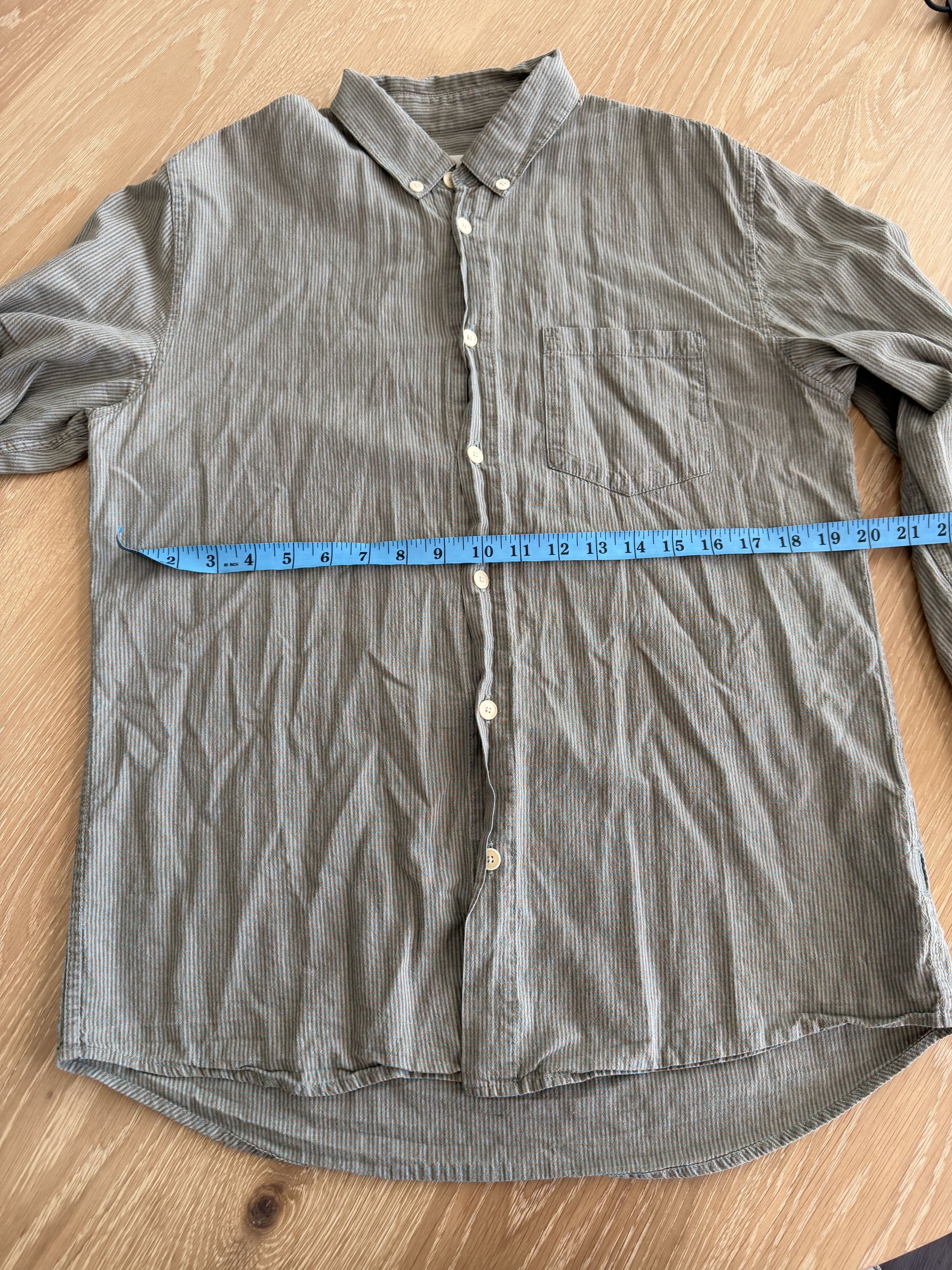 Folk Folk Green Check Cotton/Linen Shirt Size US L / EU 52-54 / 3 - 2 Thumbnail