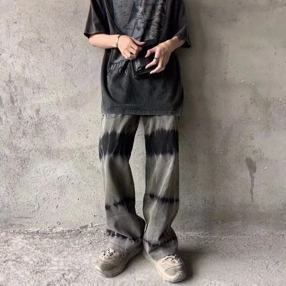 Japanese Brand Retro loose straight leg wide leg jeans Size US 32 / EU 48 - 5 Thumbnail