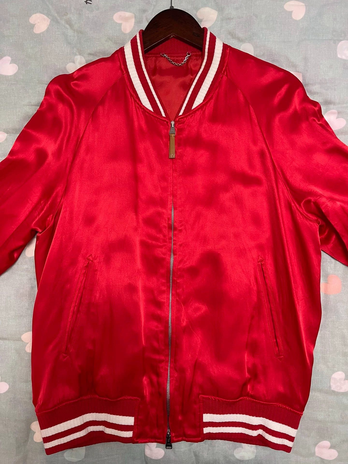 Louis Vuitton Louis Vuitton Red Silk Basic Jacket Men's 52 Size US L / EU 52-54 / 3 - 1 Thumbnail