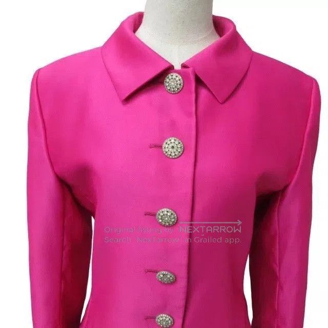 Saint Laurent Paris Yves Saint Laurent Vintage Pink Blazer. Size XS / US 0-2 / IT 36-38 - 3 Thumbnail