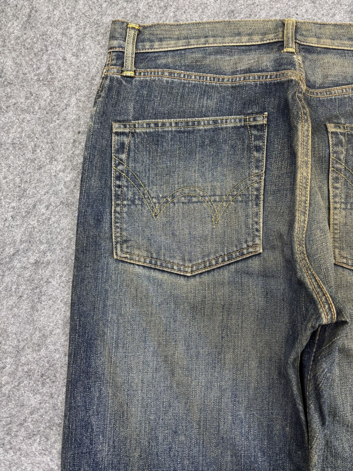 Edwin 💥Wide Selvedge💥Edwin 505z Mudwash DSelvedge Denim F913 Size US 33 - 11 Thumbnail