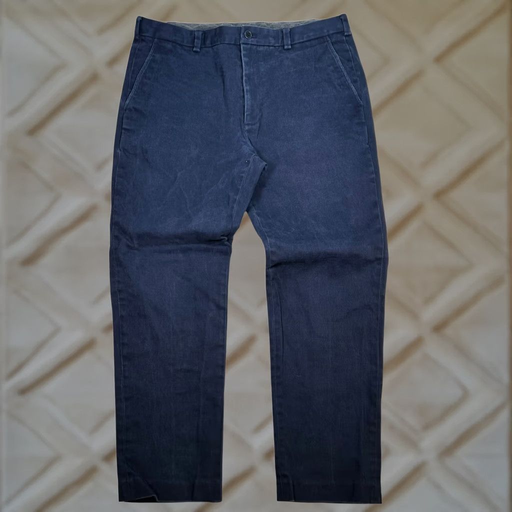 Brooks Brothers Brooks Brothers Clark Chinos Pants Straight Leg Cotton Blend 38x30 Mens Blue Size US 38 / EU 54 - 1 Thumbnail