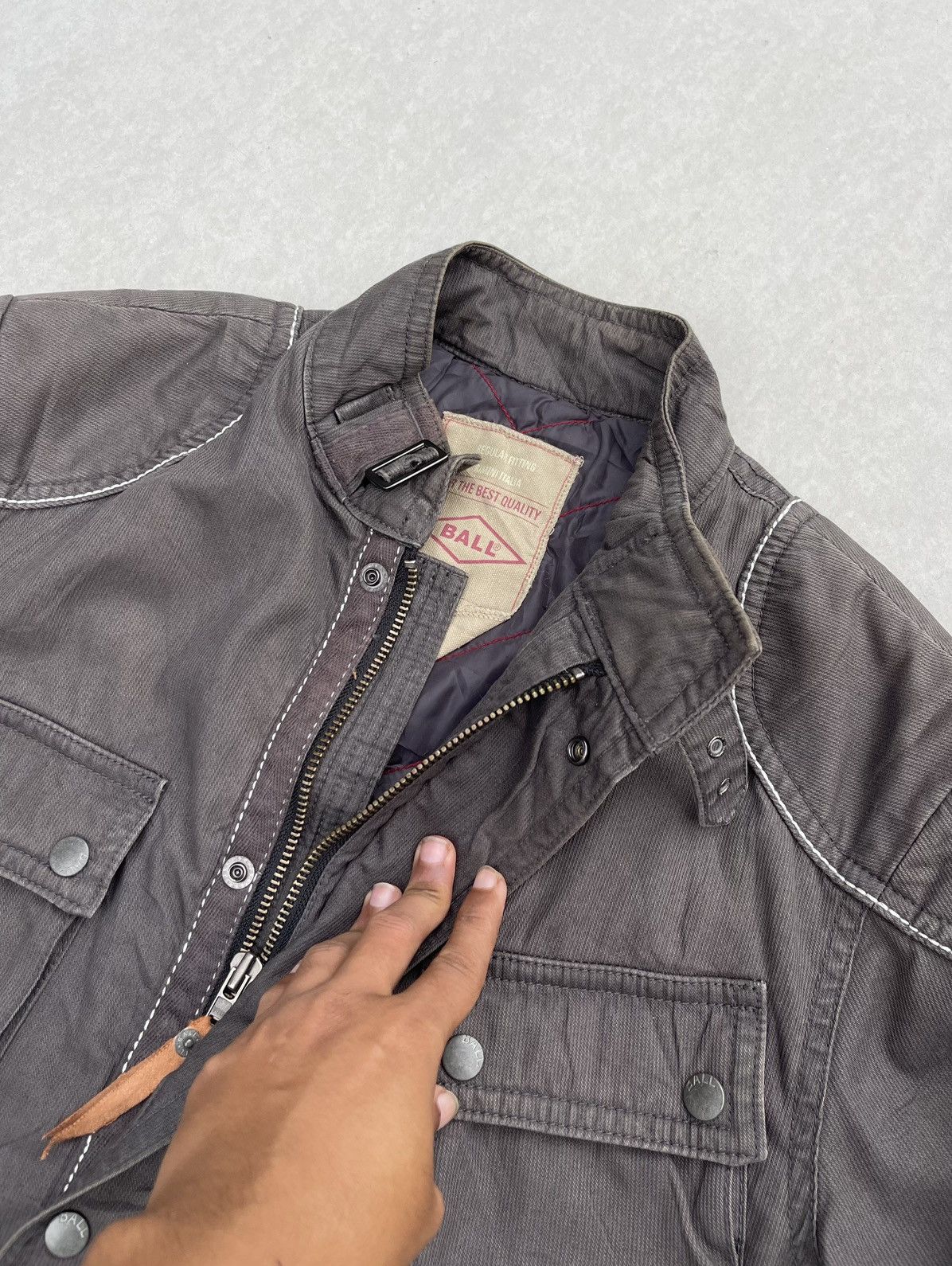 Le Grande Bleu (L.G.B.) 🔥Vintage Ball Raider Jacket With Belt Size US L / EU 52-54 / 3 - 9 Thumbnail