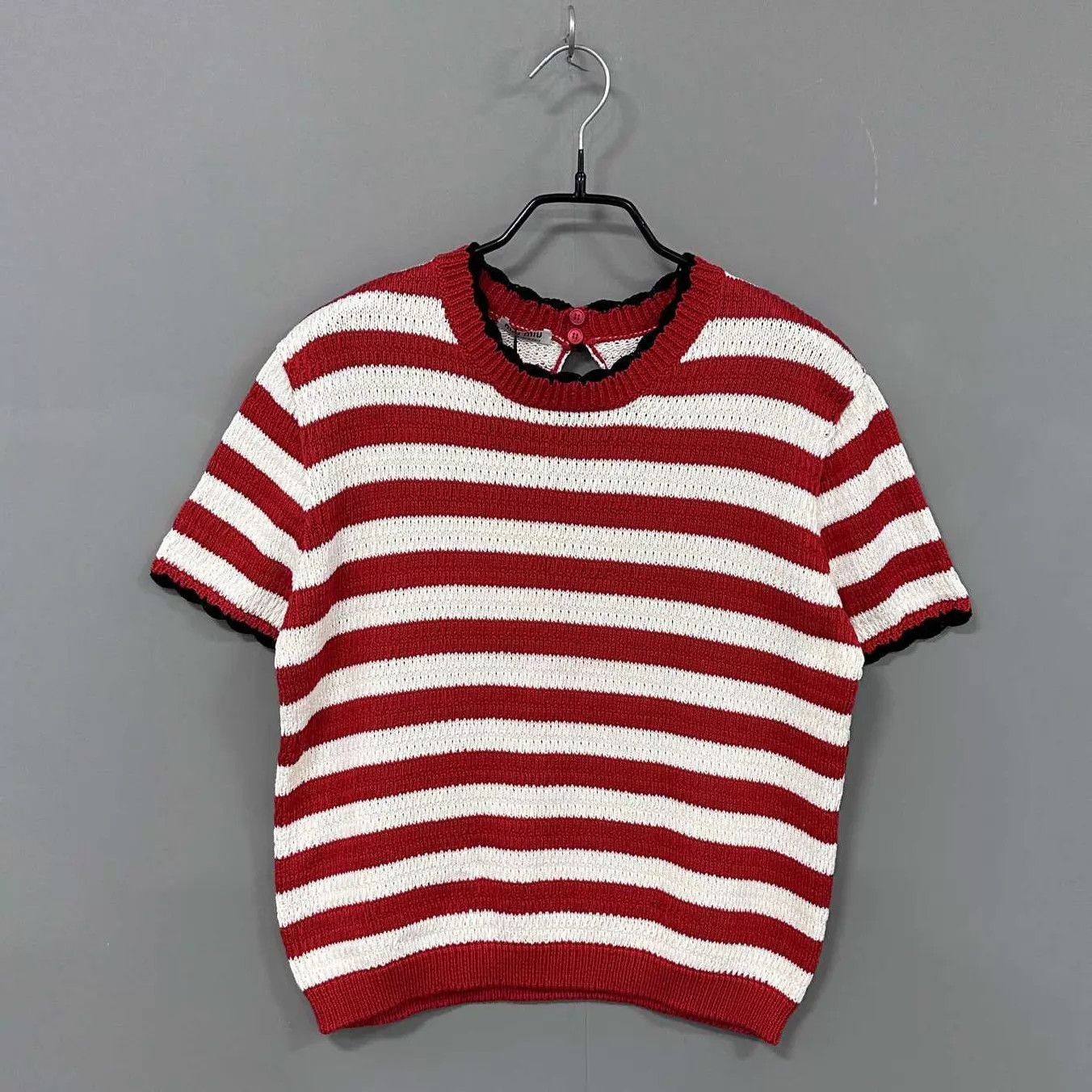 Miu Miu MIU MIU color blocked striped knit sweater short 42 99 new Size M / US 6-8 / IT 42-44 - 1 Thumbnail