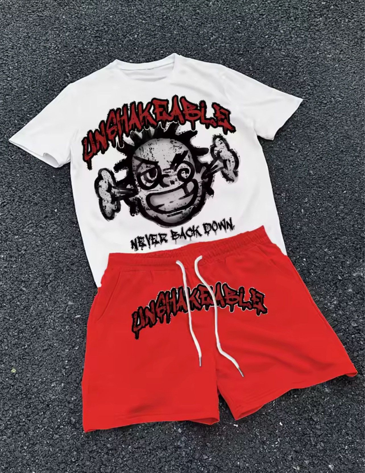 Other Unshakeable “Never Back Down” Tee & Shorts Set – Size [any Size US XXS / EU 40 - 3 Thumbnail