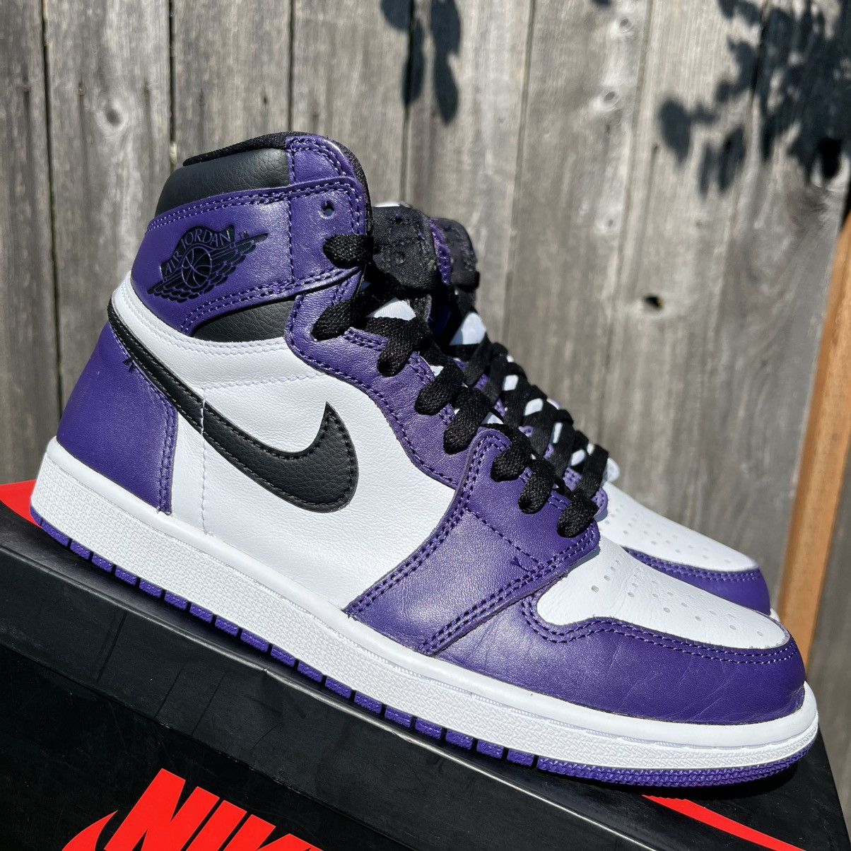 Nike Nike air jordan 1 court purple size 9 men Size US 9 / EU 42 - 1 Thumbnail