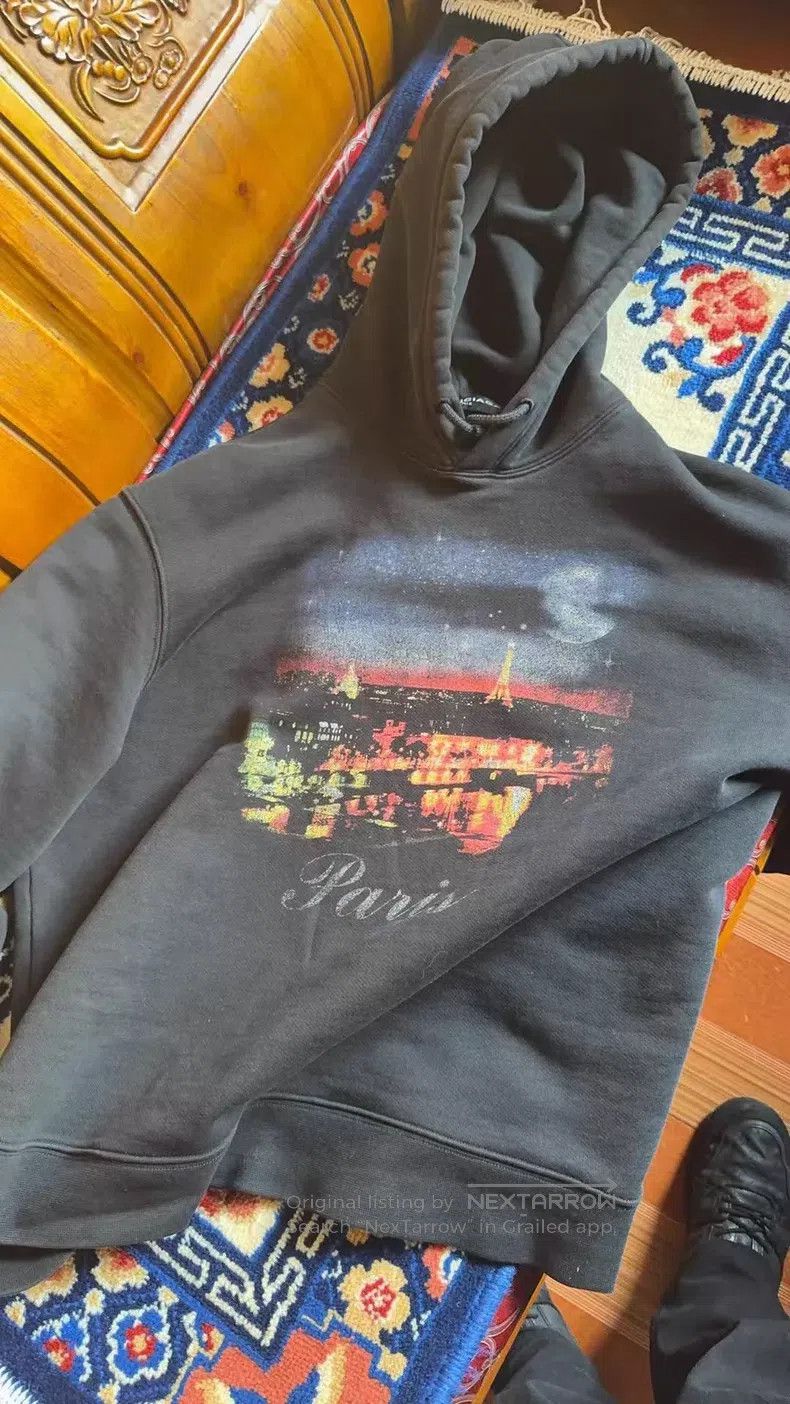 Balenciaga Balenciaga Night Scene Pattern Hooded Long Sleeve Size US S / EU 44-46 / 1 - 1 Thumbnail