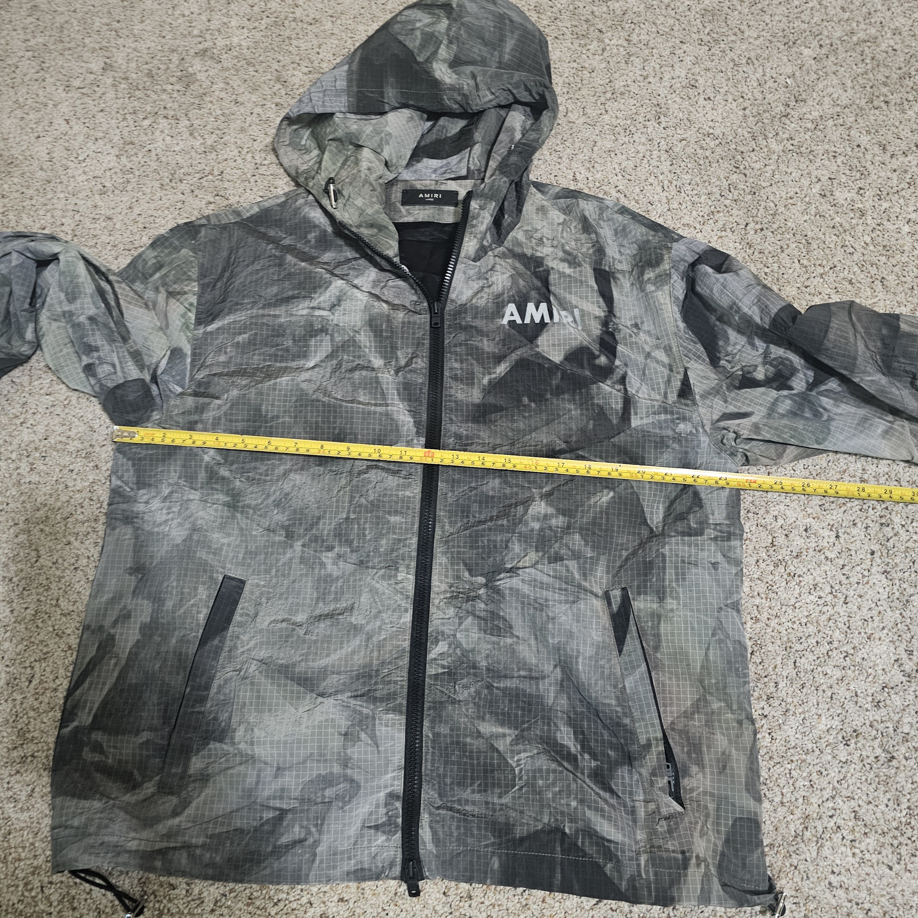 Amiri AMIRI Green Logo Camouflage Windbreaker Size L Size US L / EU 52-54 / 3 - 10 Thumbnail