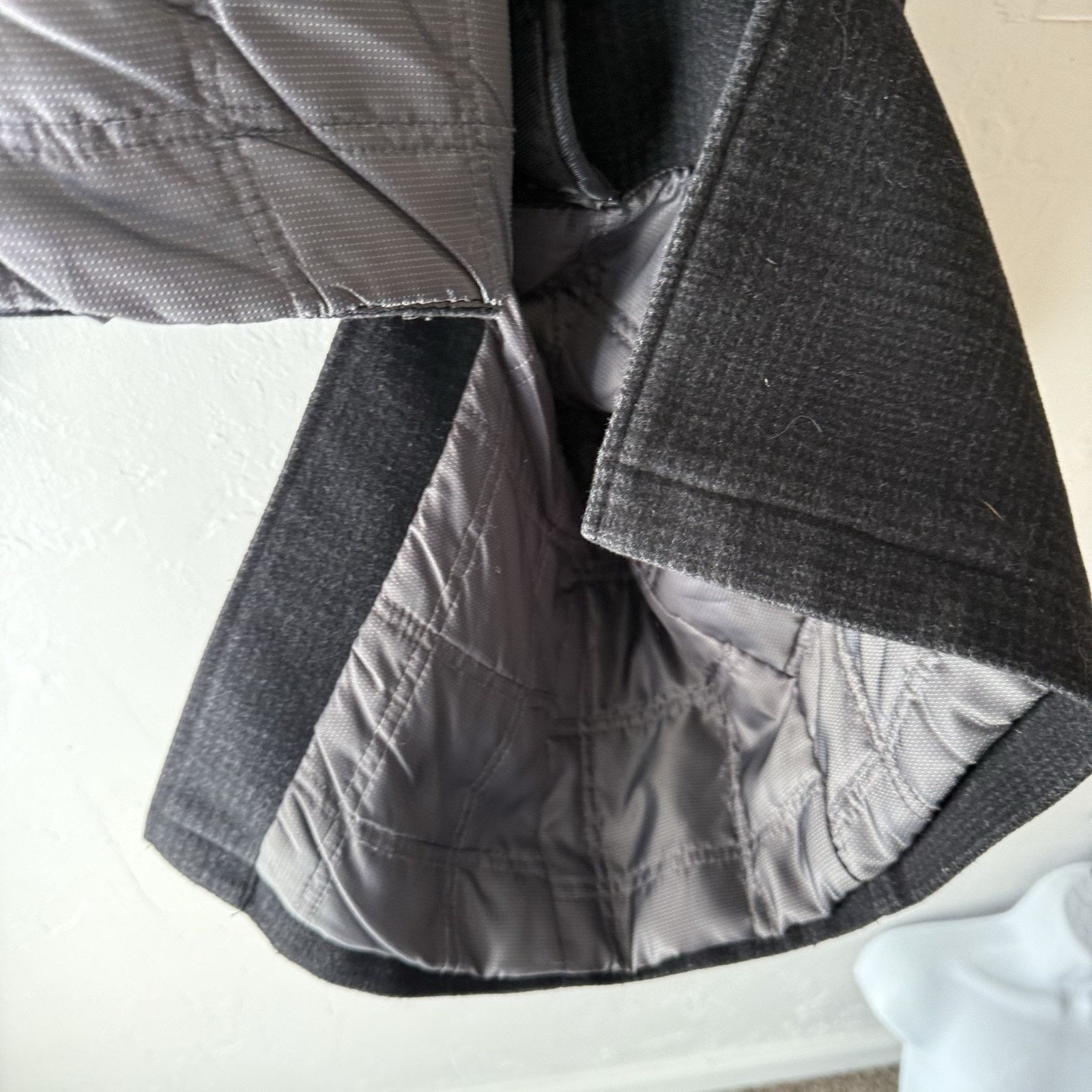 Pronto Uomo Pronto Uomo Tall Black Wool Blend Academia Twee Trench Coat Size US L / EU 52-54 / 3 - 5 Thumbnail