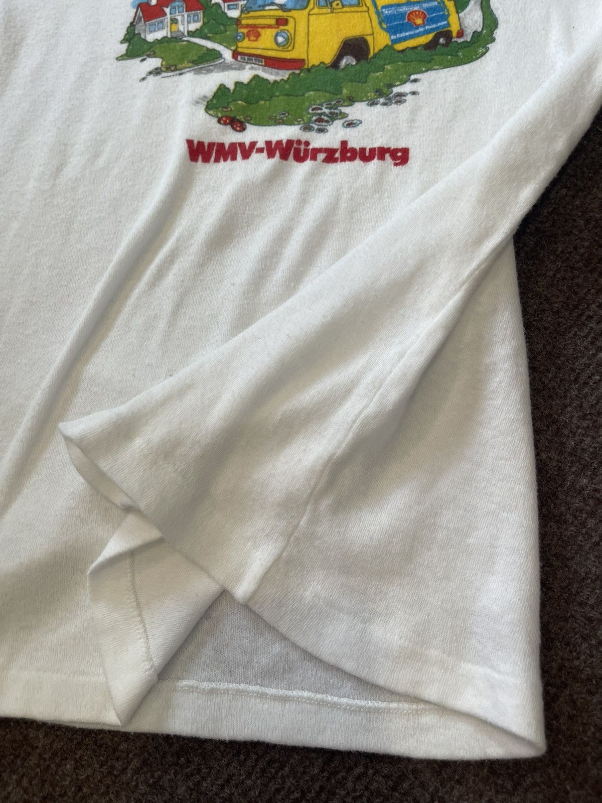 Vintage Rare 80s/90s Shell Oil Promotional Tee - German Würzburg Size US M / EU 48-50 / 2 - 4 Thumbnail