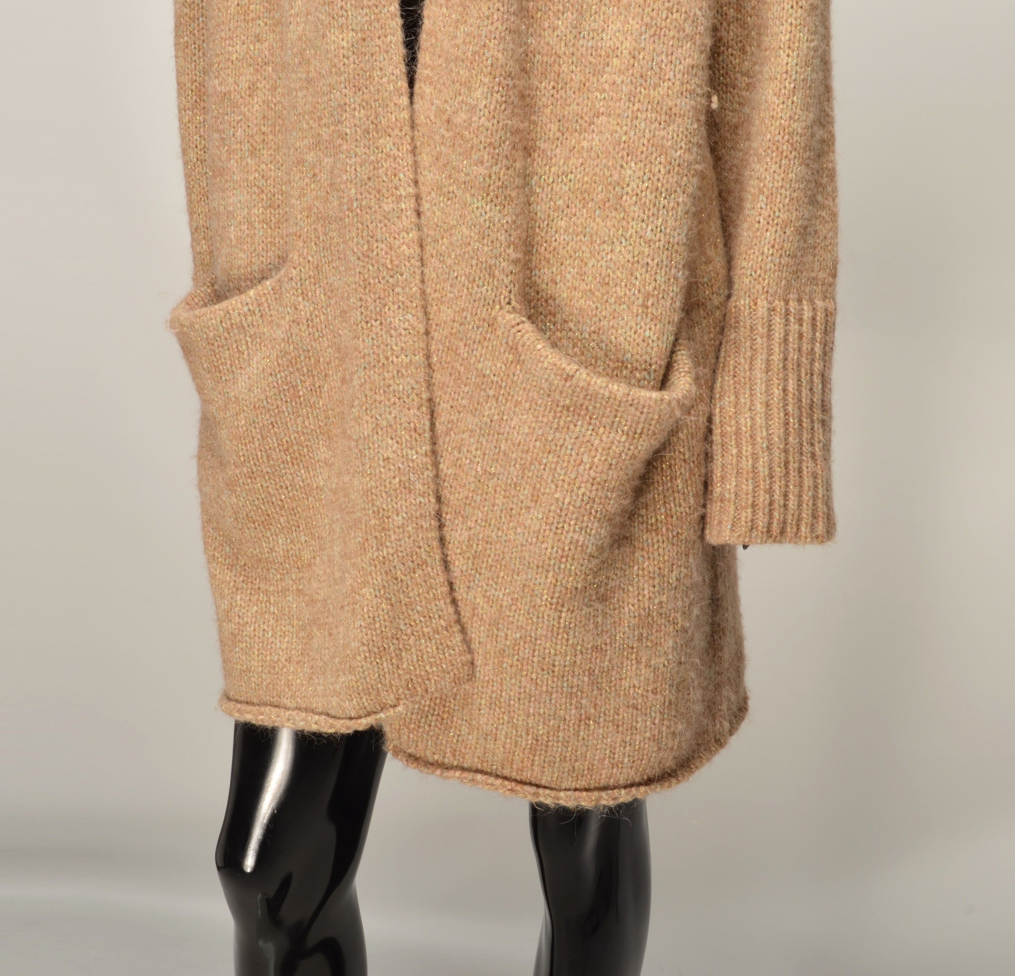 Zadig & Voltaire Zadig & Voltaire Alpaca Wool Blend Shiny Open Cardigan Size XS / US 0-2 / IT 36-38 - 3 Thumbnail