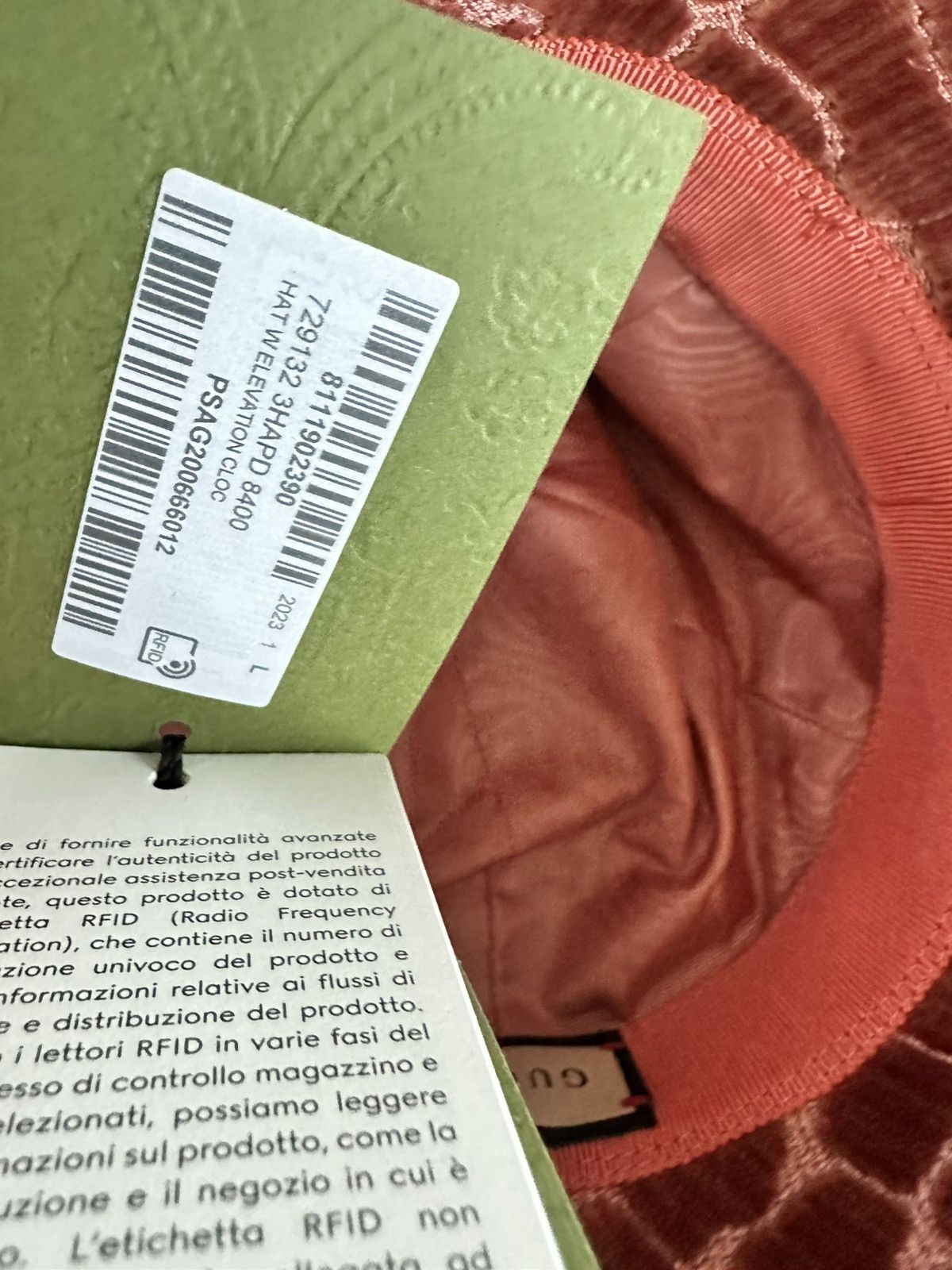 Gucci Gucci Velvet Bucket Hat L Size ONE SIZE - 7 Thumbnail