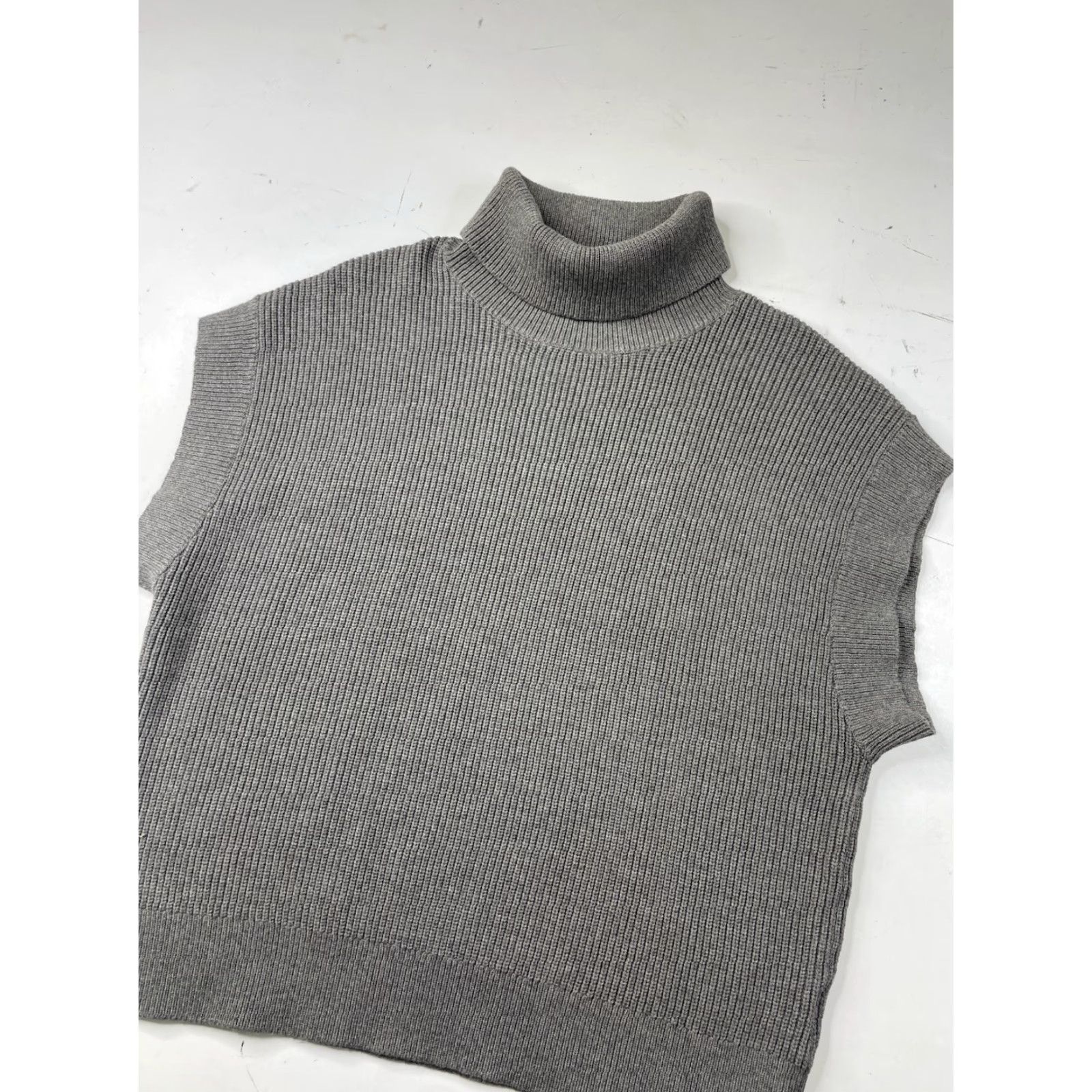 Vintage Alp n Rock ANR+ Sweater Womens Ribbed Knit Sleeveless Gray Turtleneck Medium Size M / US 6-8 / IT 42-44 - 2 Thumbnail